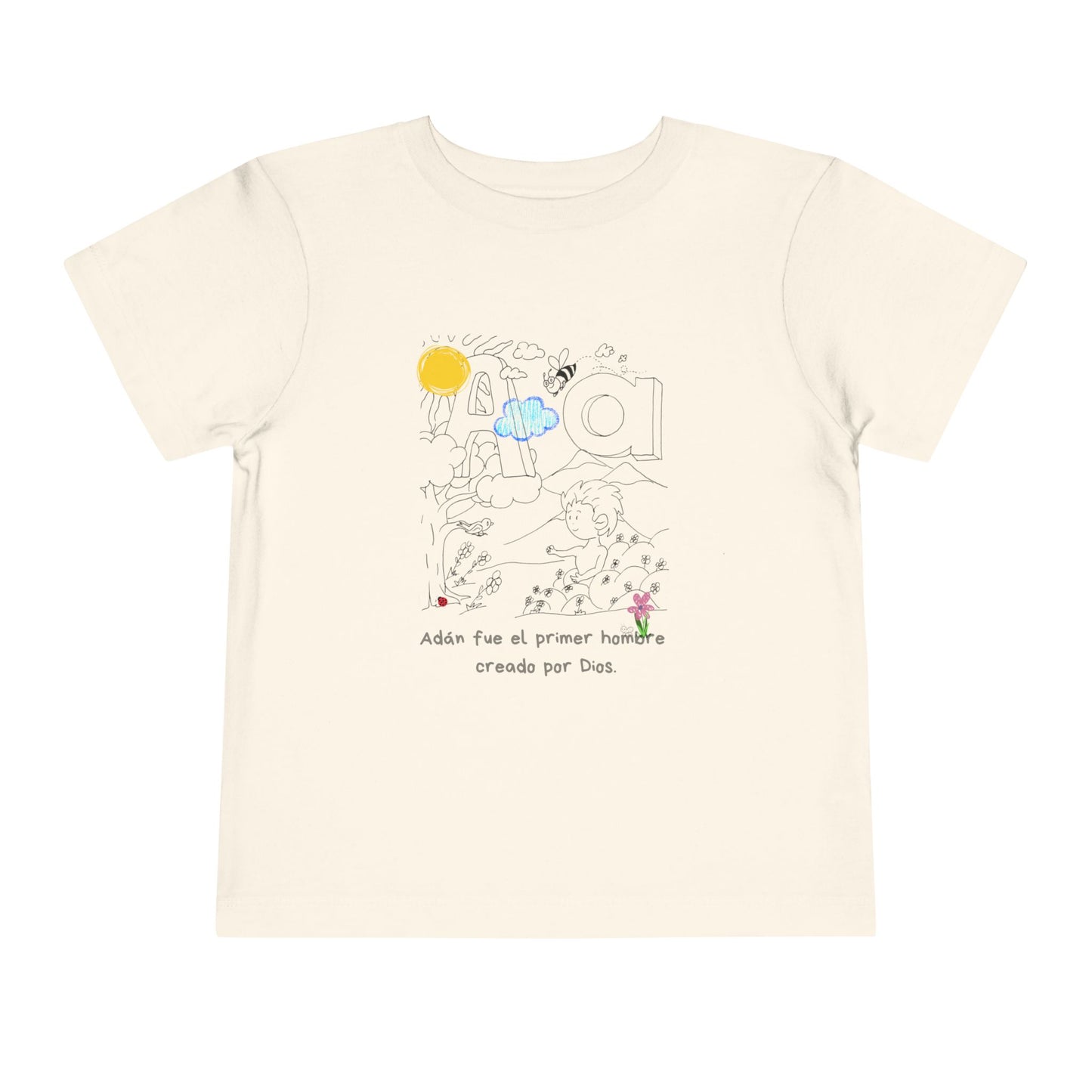 Letter A / The ABCs in the Bible/ by A Valadez/ Toddler Short Sleeve Tee