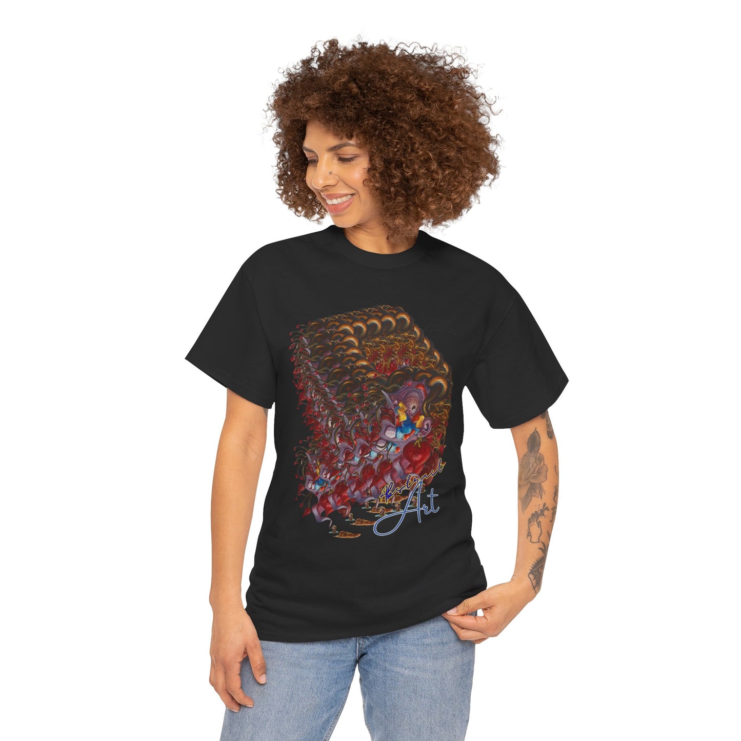 Queen of hearts/ By A Valadez/ Unisex Heavy Cotton Tee