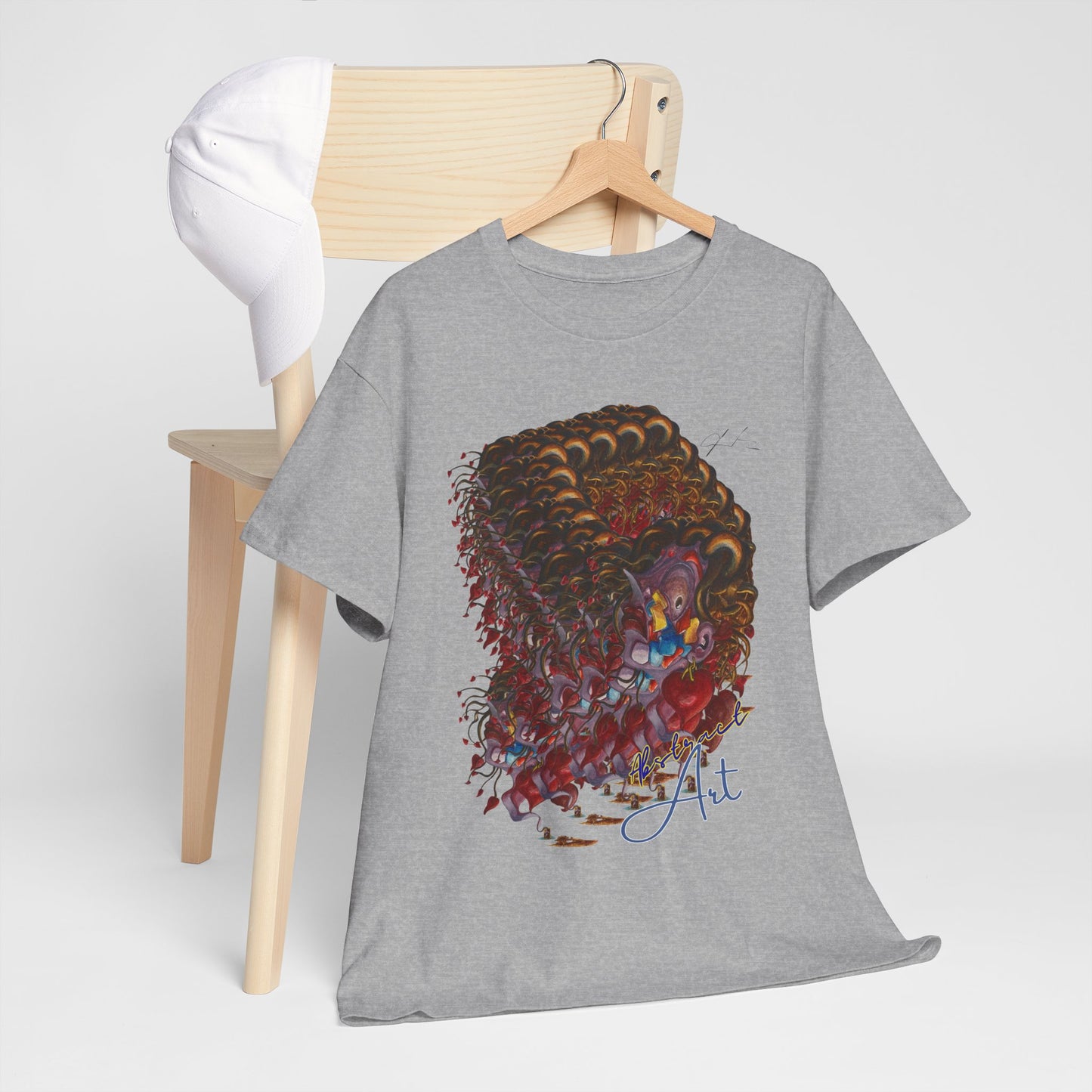 Queen of hearts/ By A Valadez/ Unisex Heavy Cotton Tee