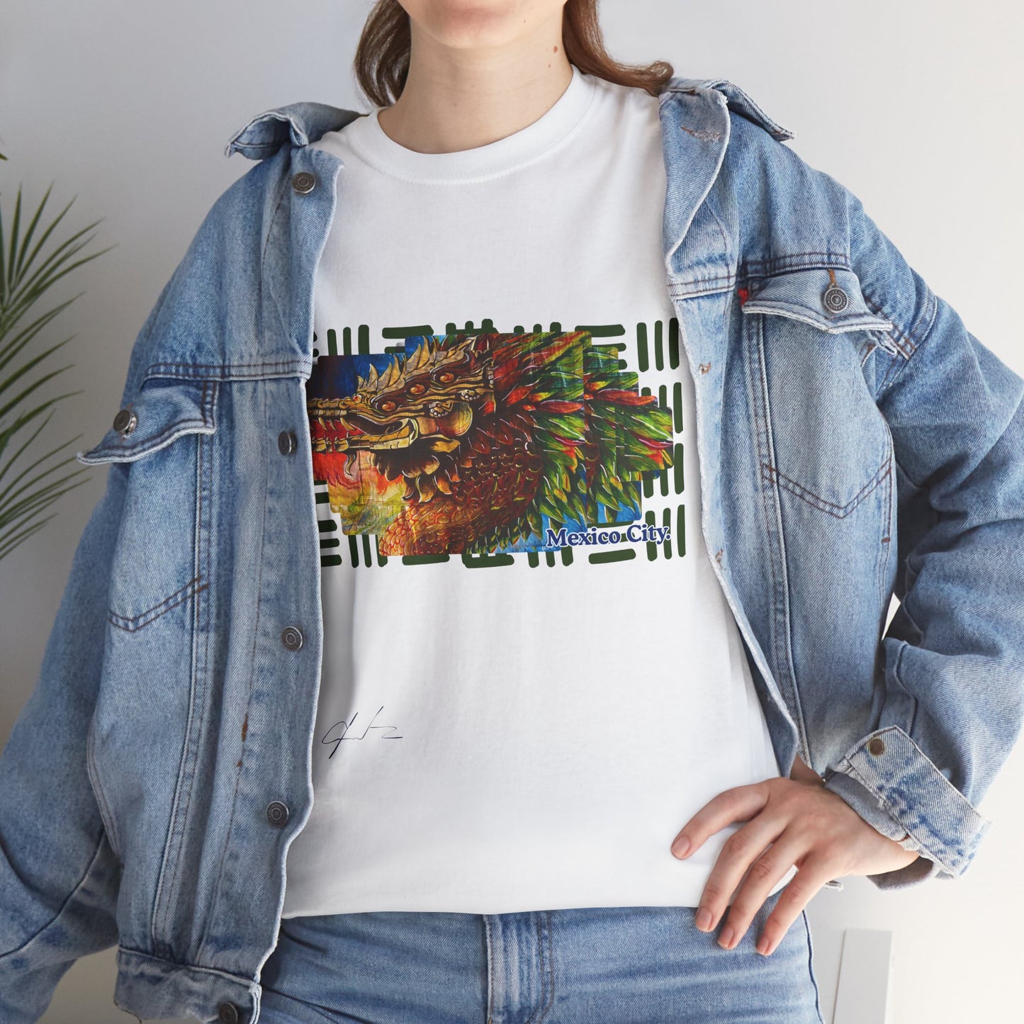 Quetzalcoatl by A Valadez / Unisex Heavy Cotton Tee