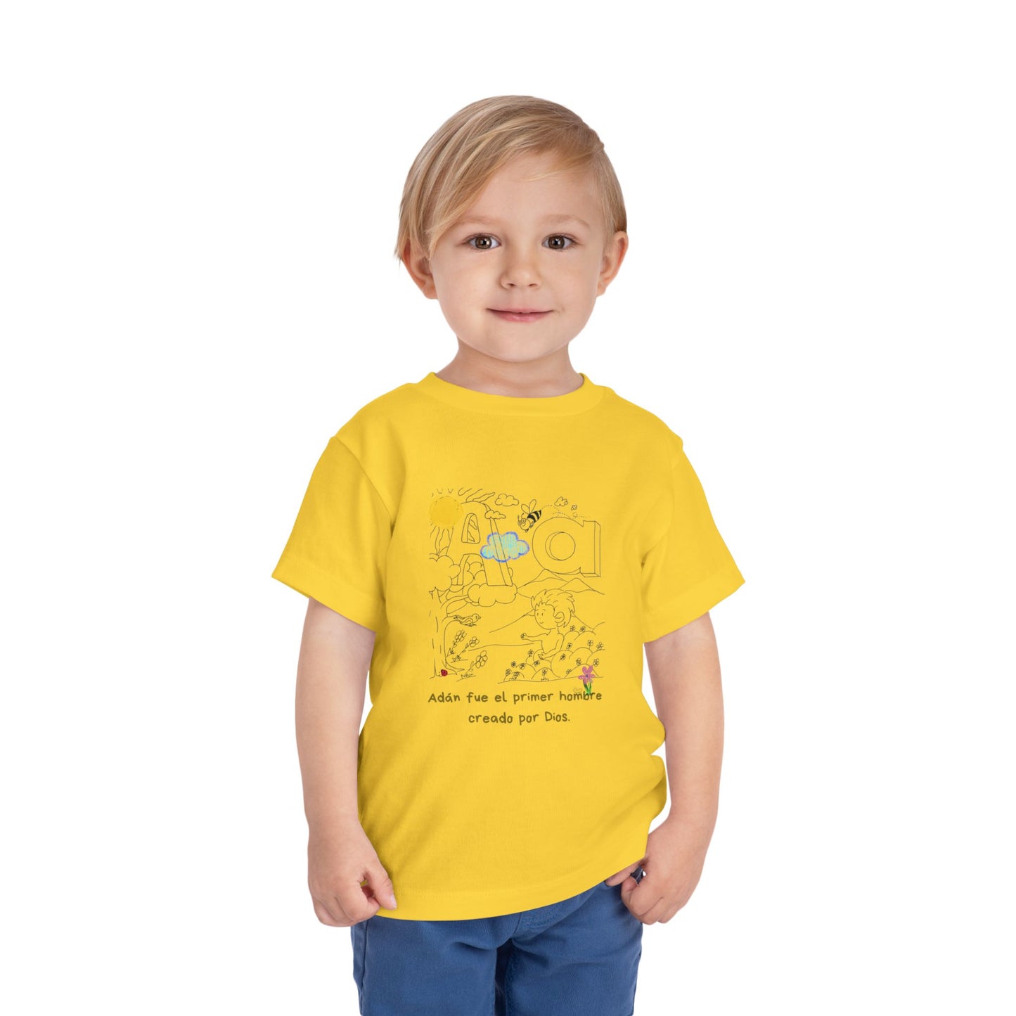 Letter A / The ABCs in the Bible/ by A Valadez/ Toddler Short Sleeve Tee
