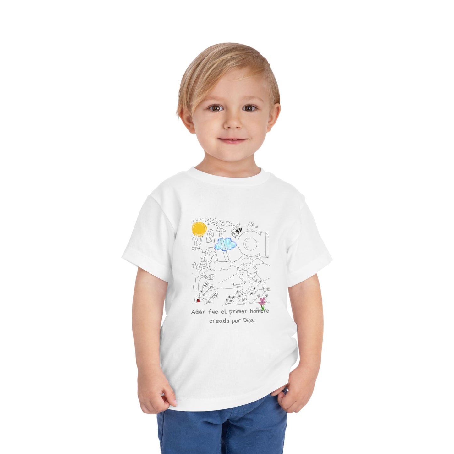Letter A / The ABCs in the Bible/ by A Valadez/ Toddler Short Sleeve Tee