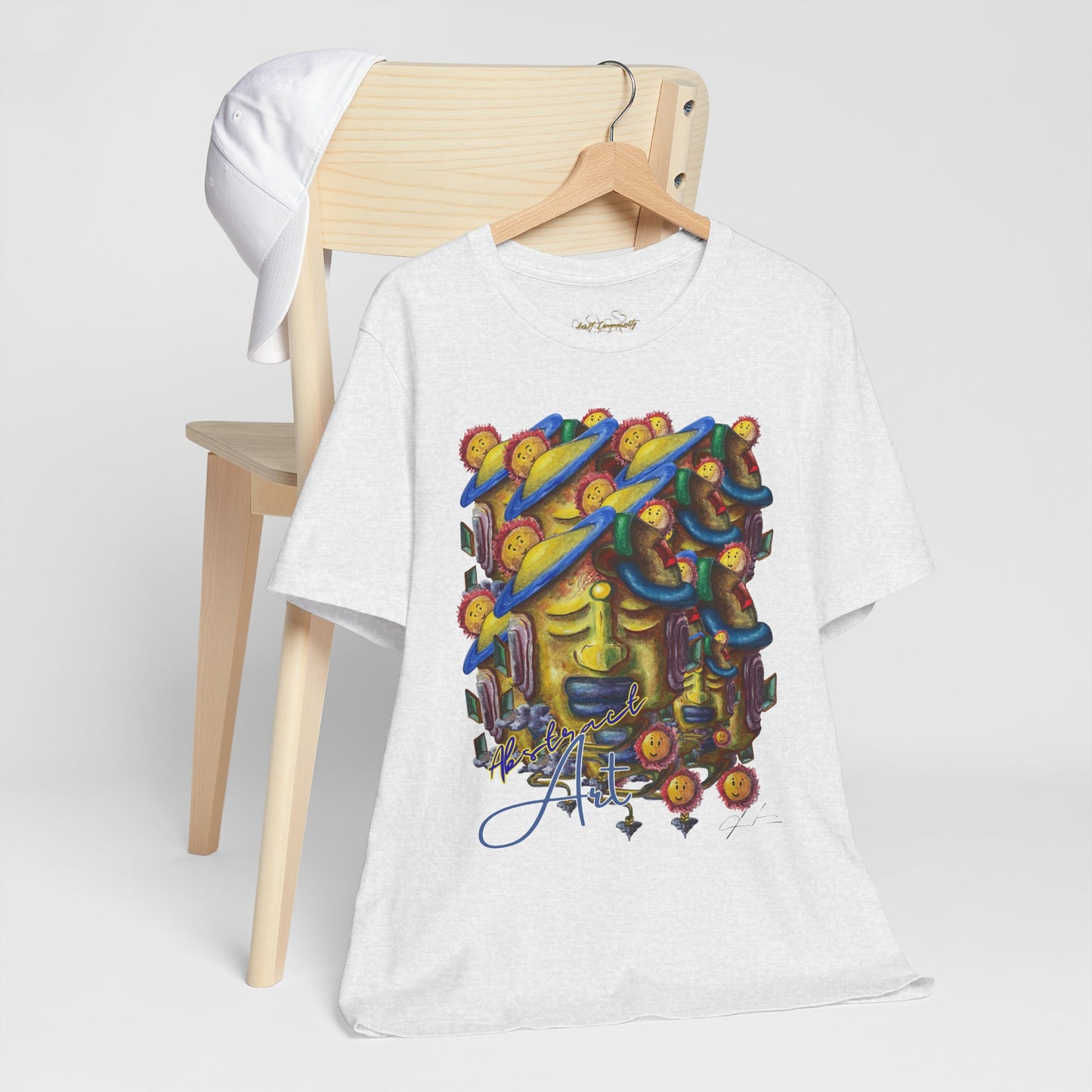 Abstract Art  face / By A Valadez / Unisex Jersey Short Sleeve Tee