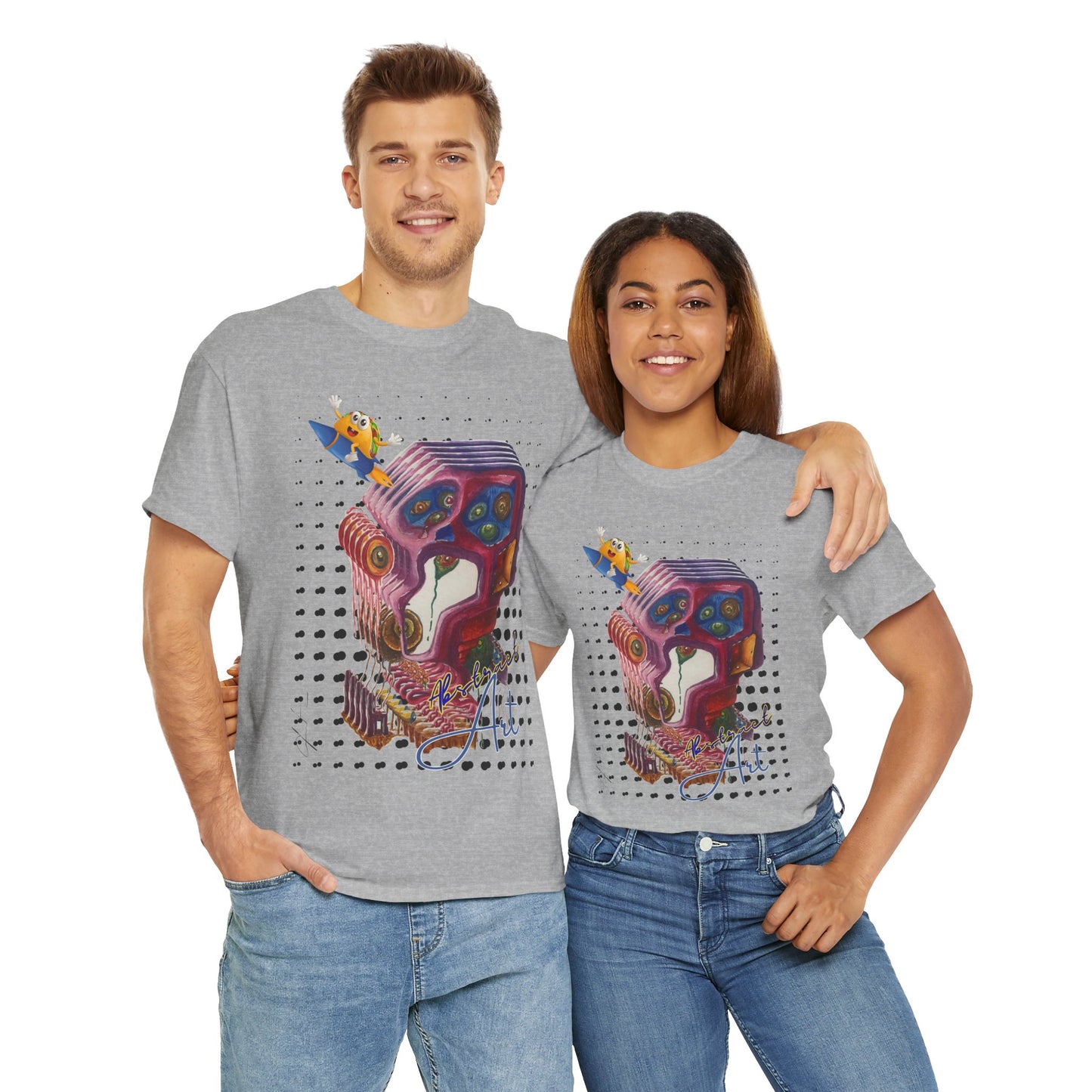 Surprised abstract/ By A Valadez/ Unisex Heavy Cotton Tee