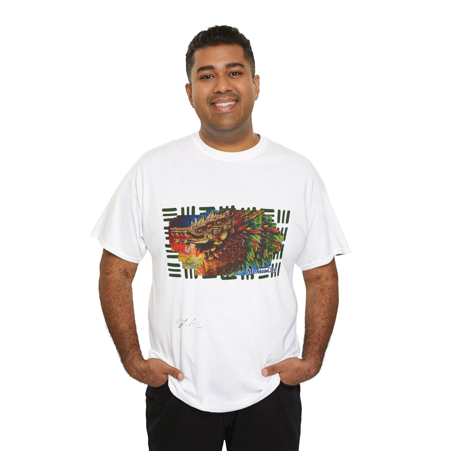 Quetzalcoatl by A Valadez / Unisex Heavy Cotton Tee