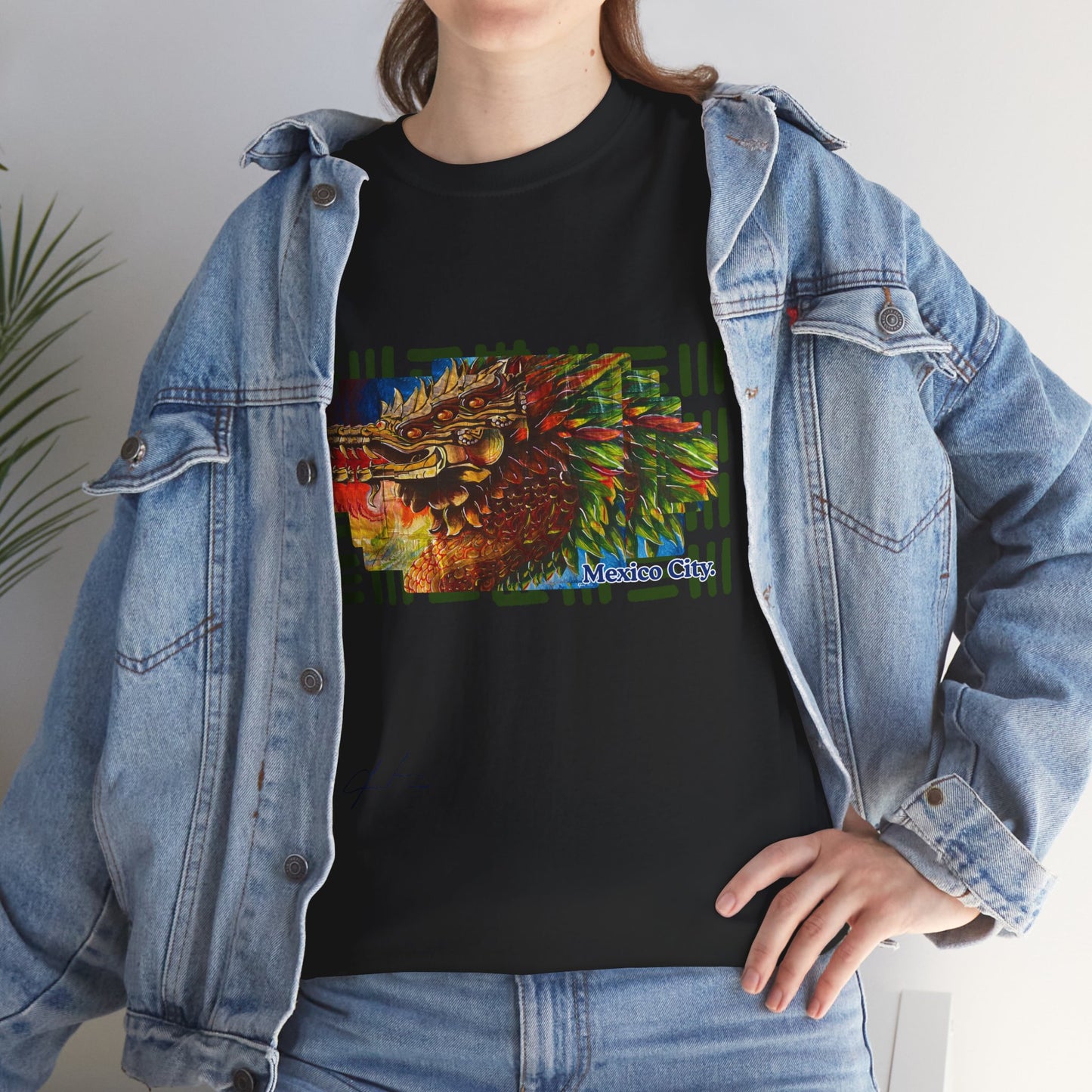 Quetzalcoatl by A Valadez / Unisex Heavy Cotton Tee