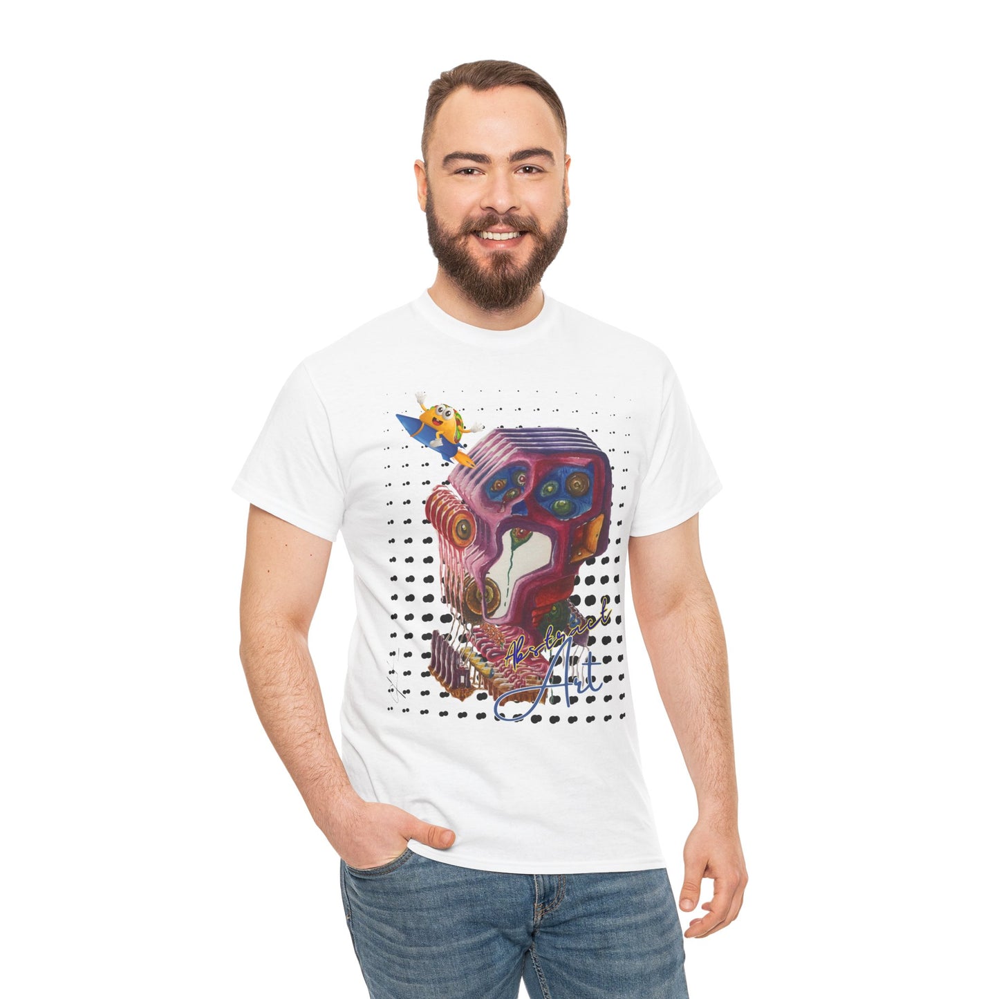 Surprised abstract/ By A Valadez/ Unisex Heavy Cotton Tee