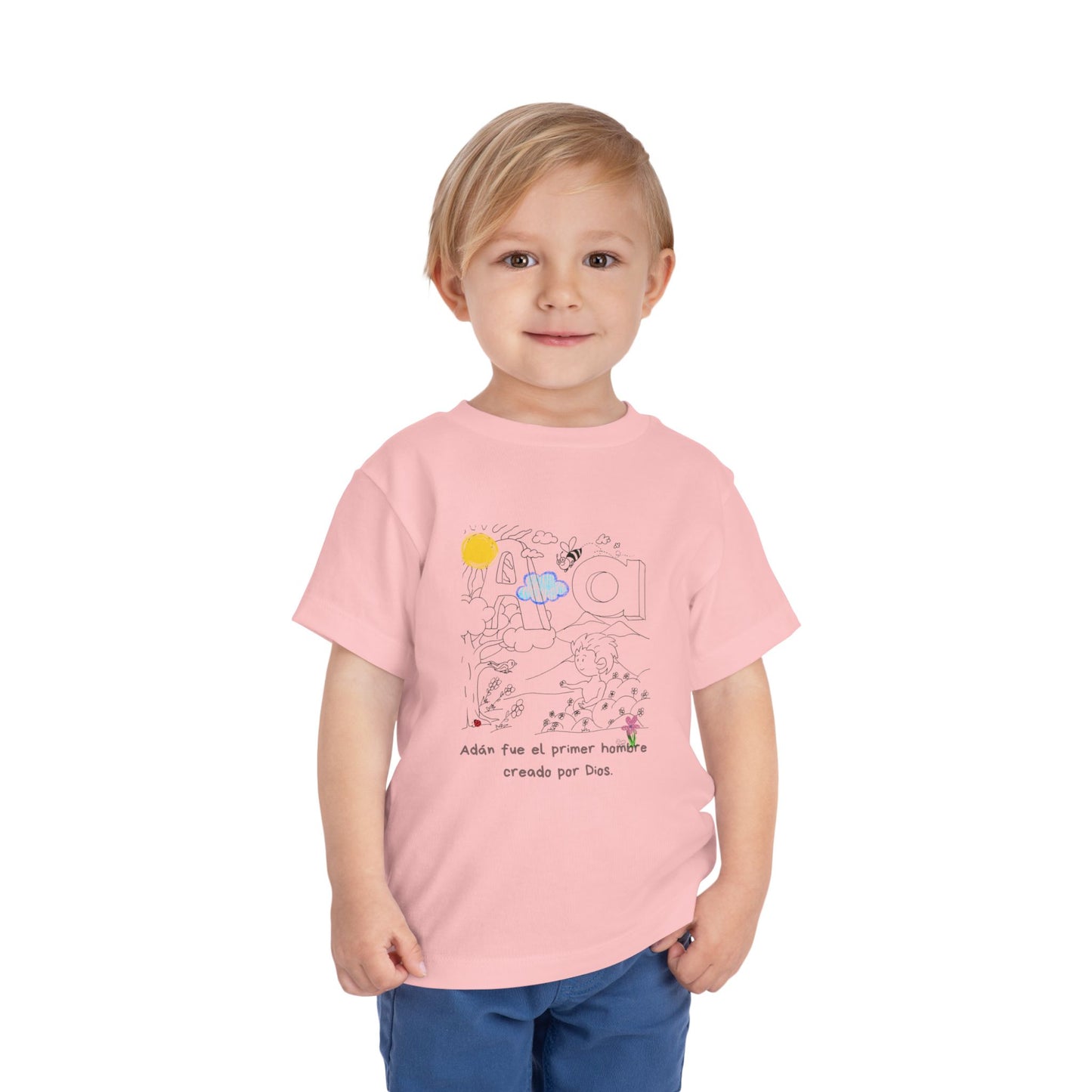 Letter A / The ABCs in the Bible/ by A Valadez/ Toddler Short Sleeve Tee