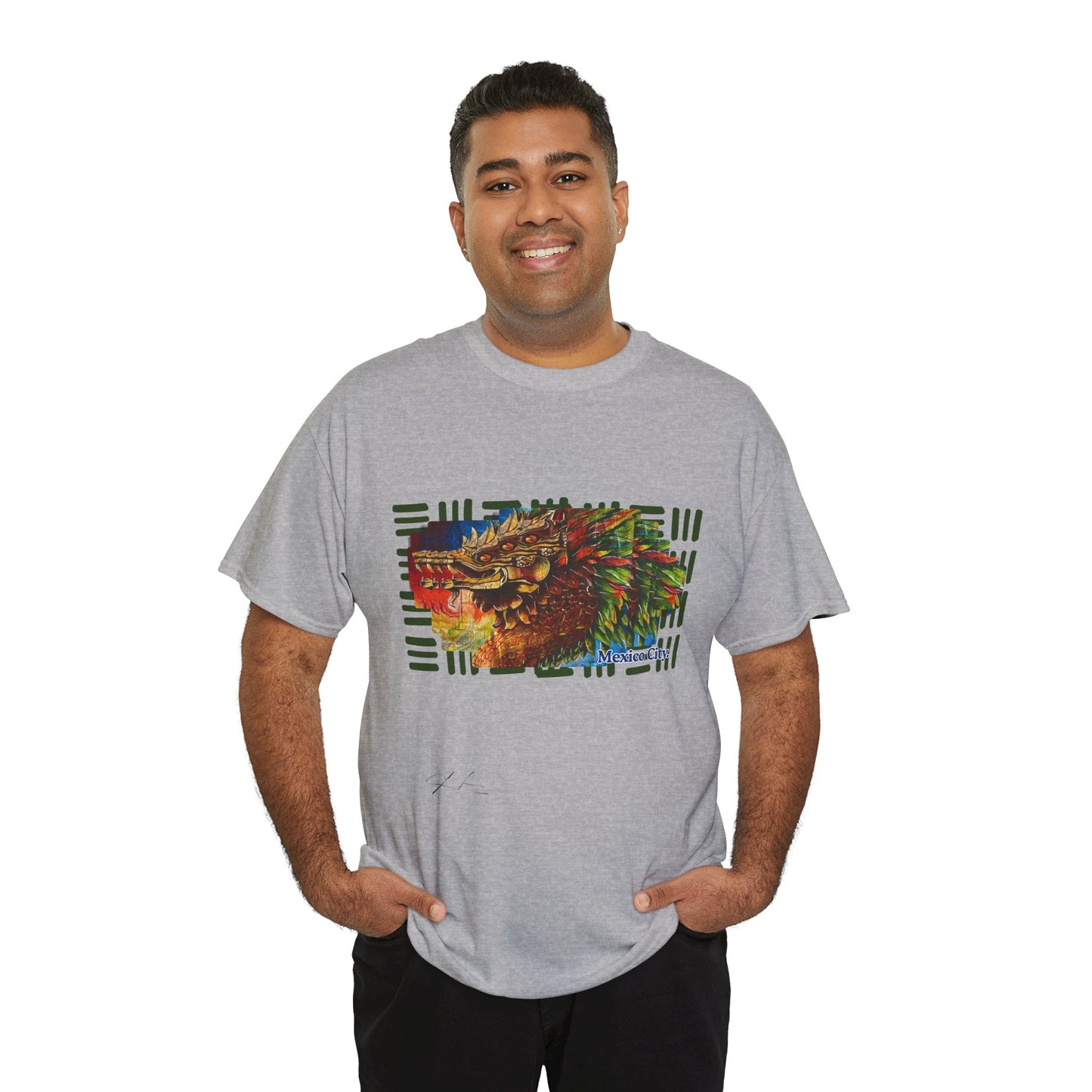 Quetzalcoatl by A Valadez / Unisex Heavy Cotton Tee
