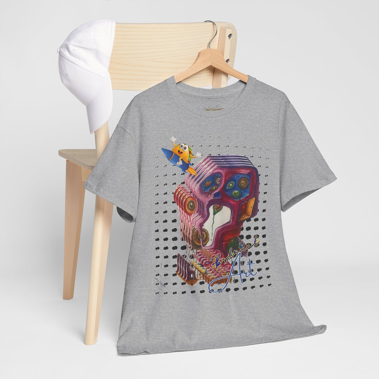 Surprised abstract/ By A Valadez/ Unisex Heavy Cotton Tee