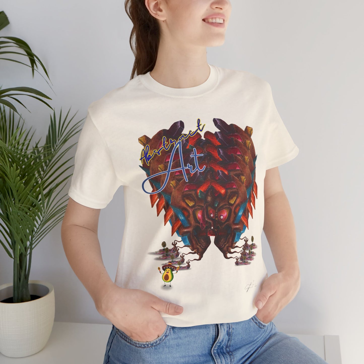 Angry boy abstract/ By A Valadez/ Unisex Jersey Short Sleeve Tee