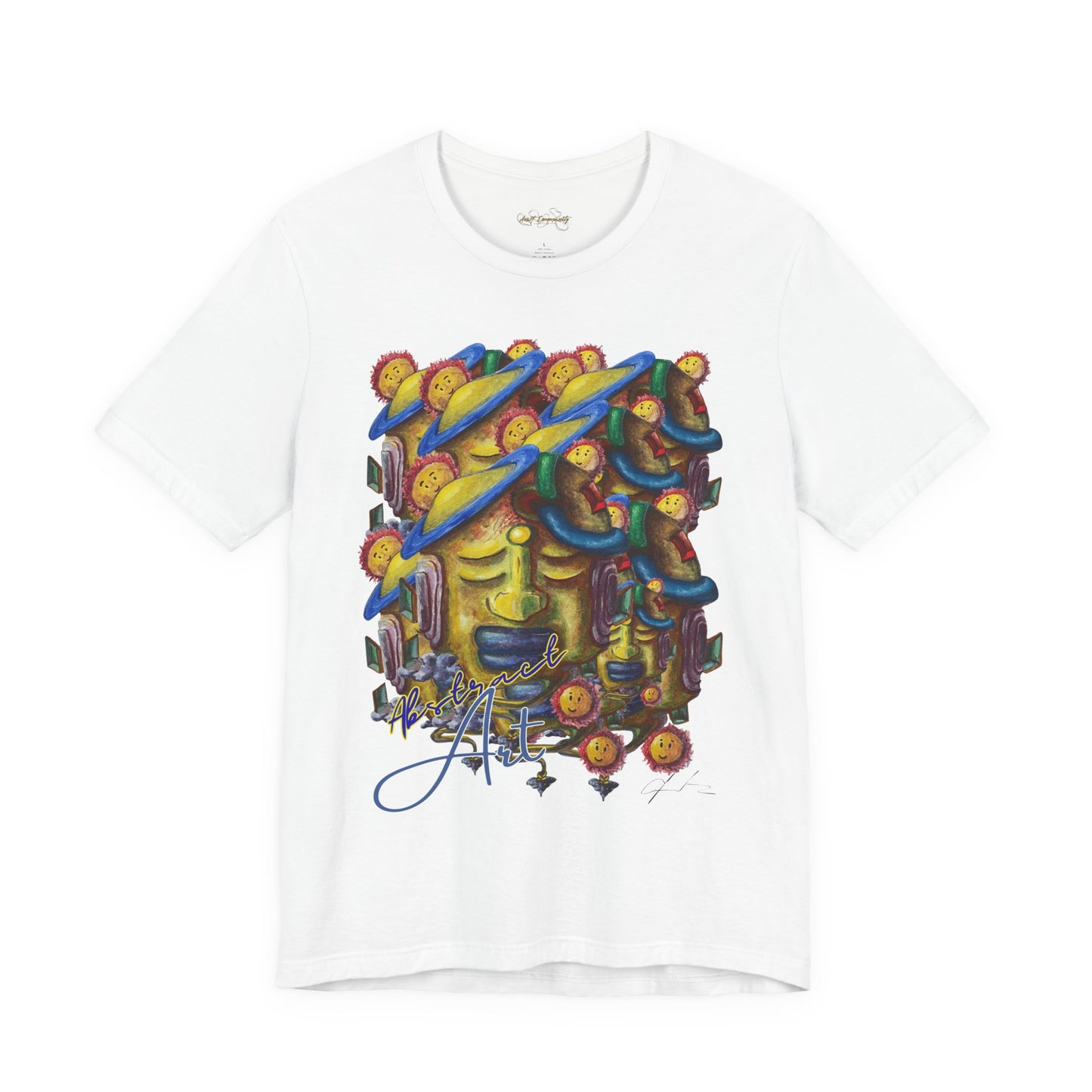 Abstract Art  face / By A Valadez / Unisex Jersey Short Sleeve Tee