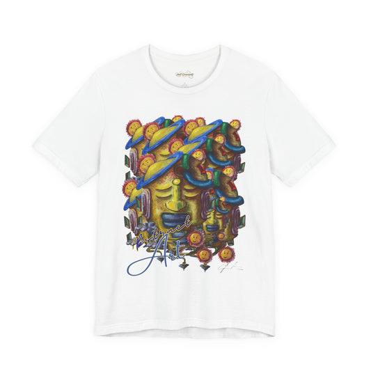 Abstract Art  face / By A Valadez / Unisex Jersey Short Sleeve Tee