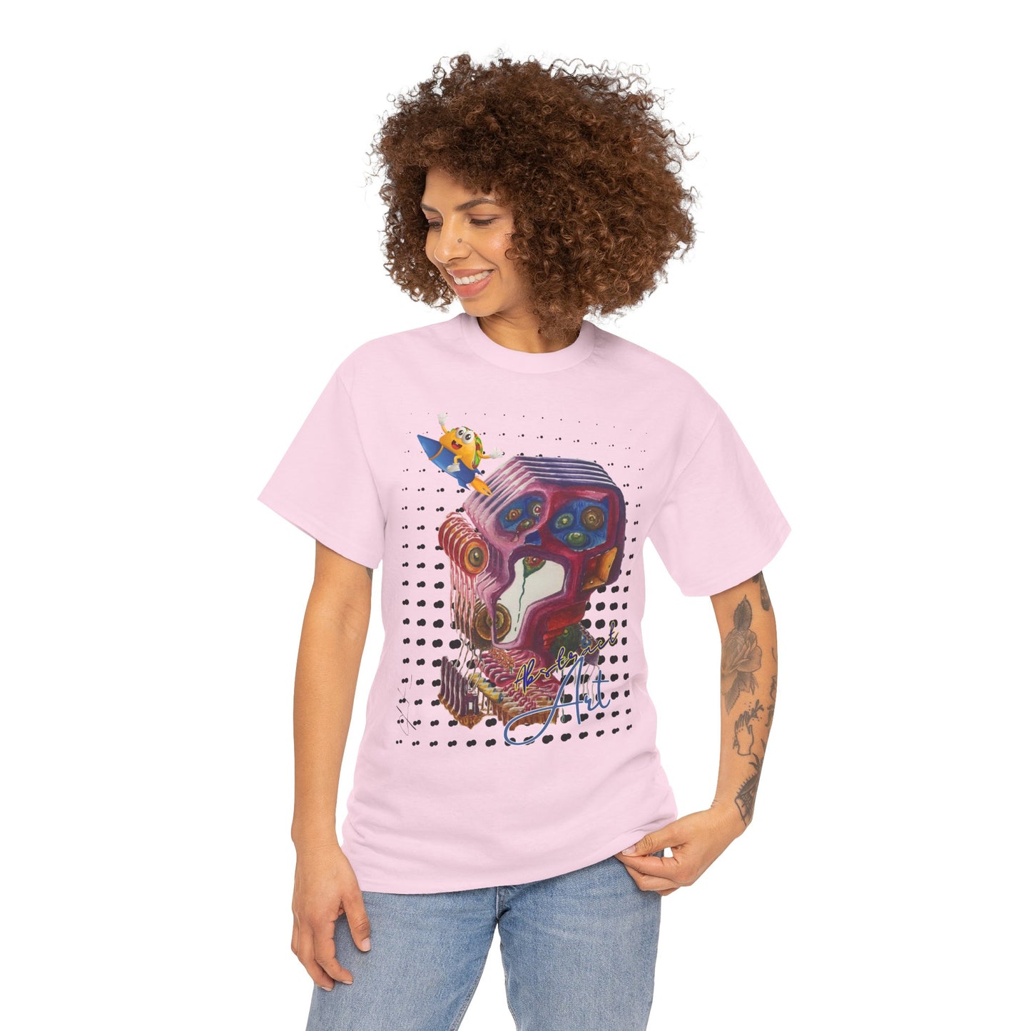 Surprised abstract/ By A Valadez/ Unisex Heavy Cotton Tee