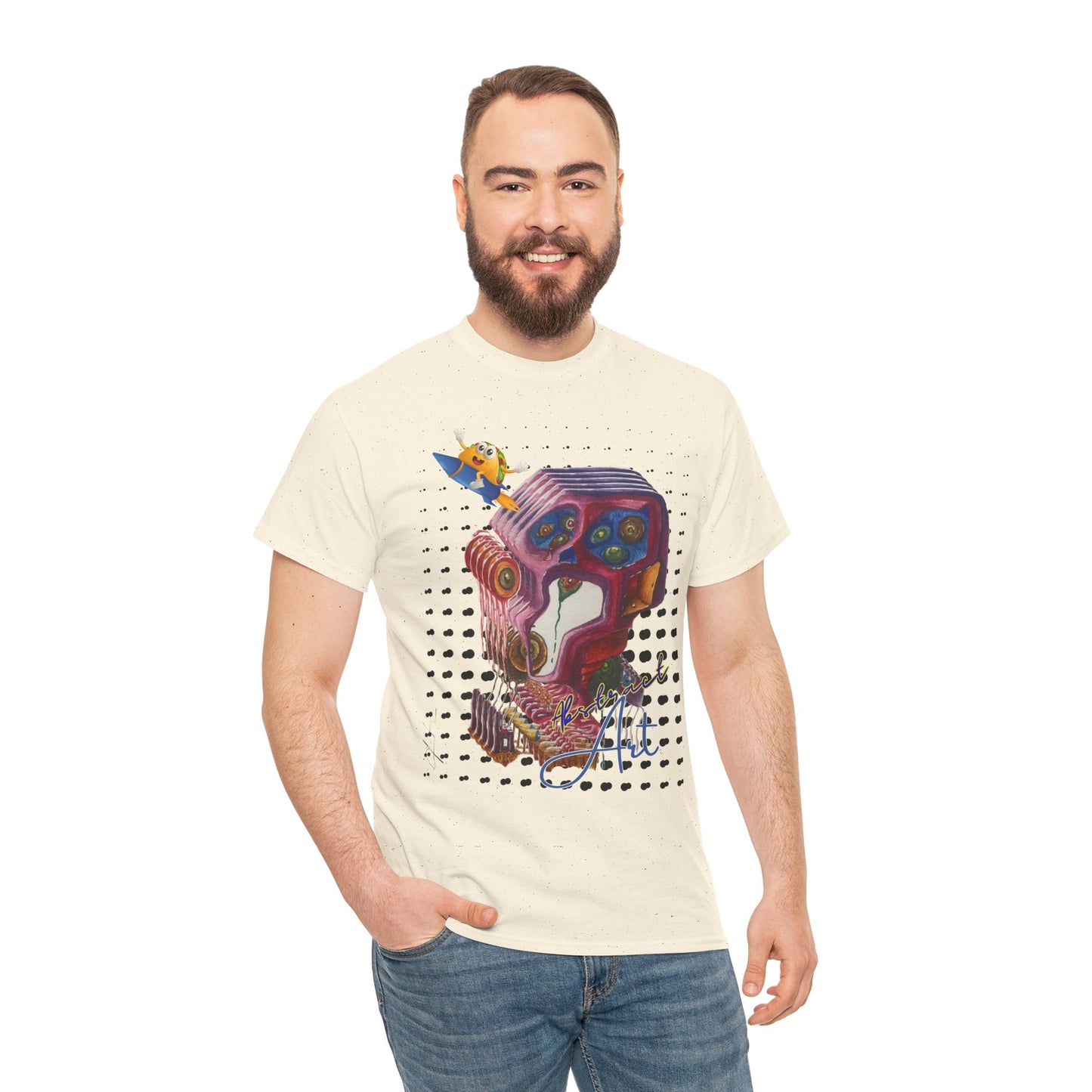 Surprised abstract/ By A Valadez/ Unisex Heavy Cotton Tee