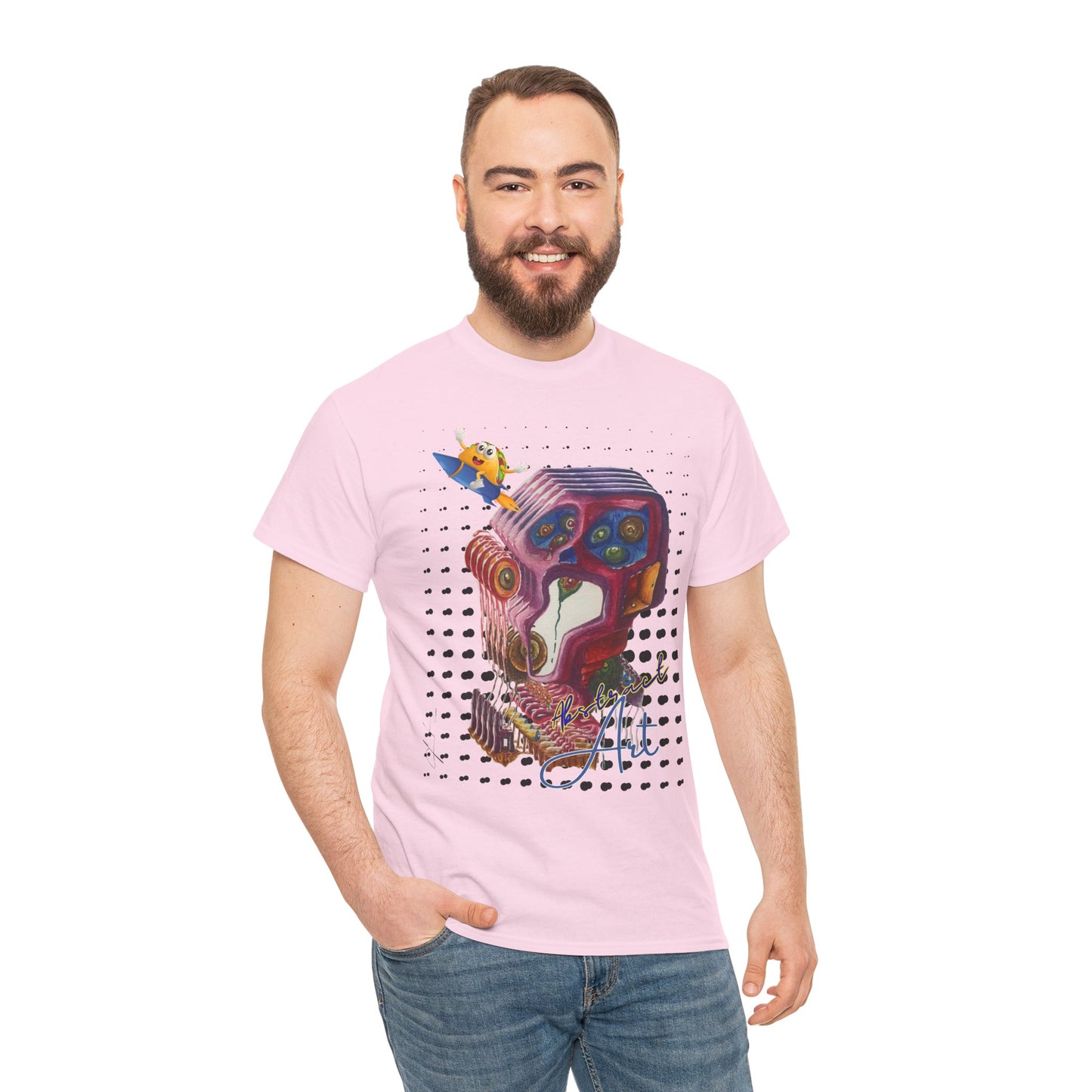 Surprised abstract/ By A Valadez/ Unisex Heavy Cotton Tee