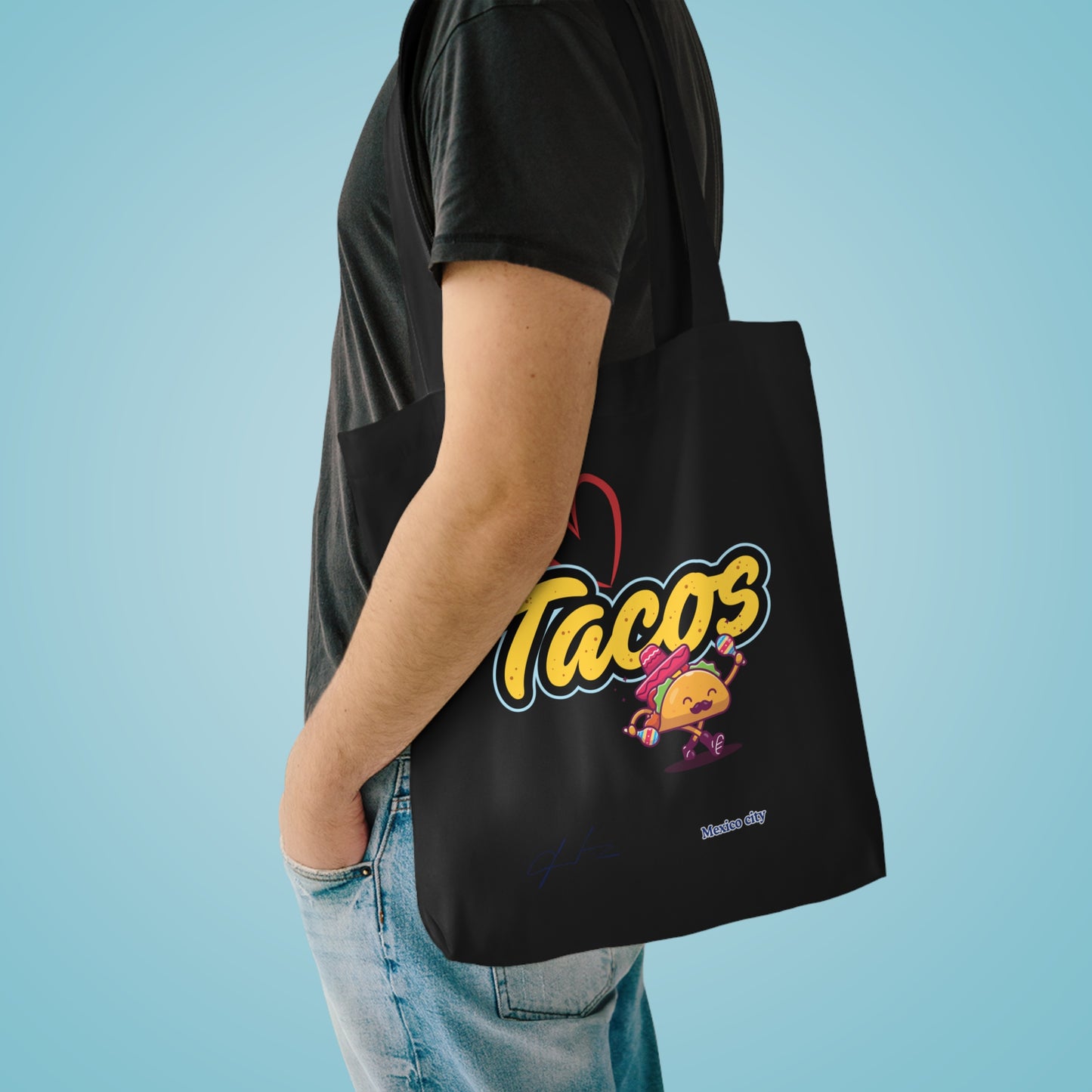 I love tacos Mexico City / By A Valadez / Cotton Tote Bag