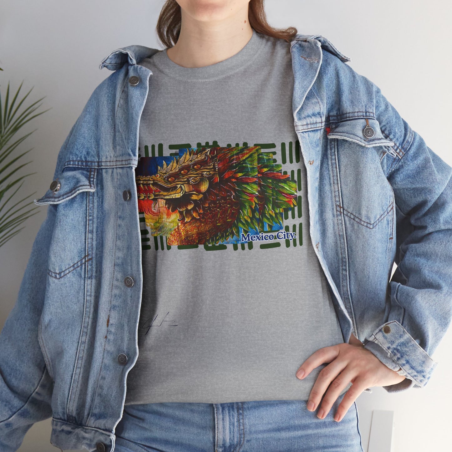 Quetzalcoatl by A Valadez / Unisex Heavy Cotton Tee