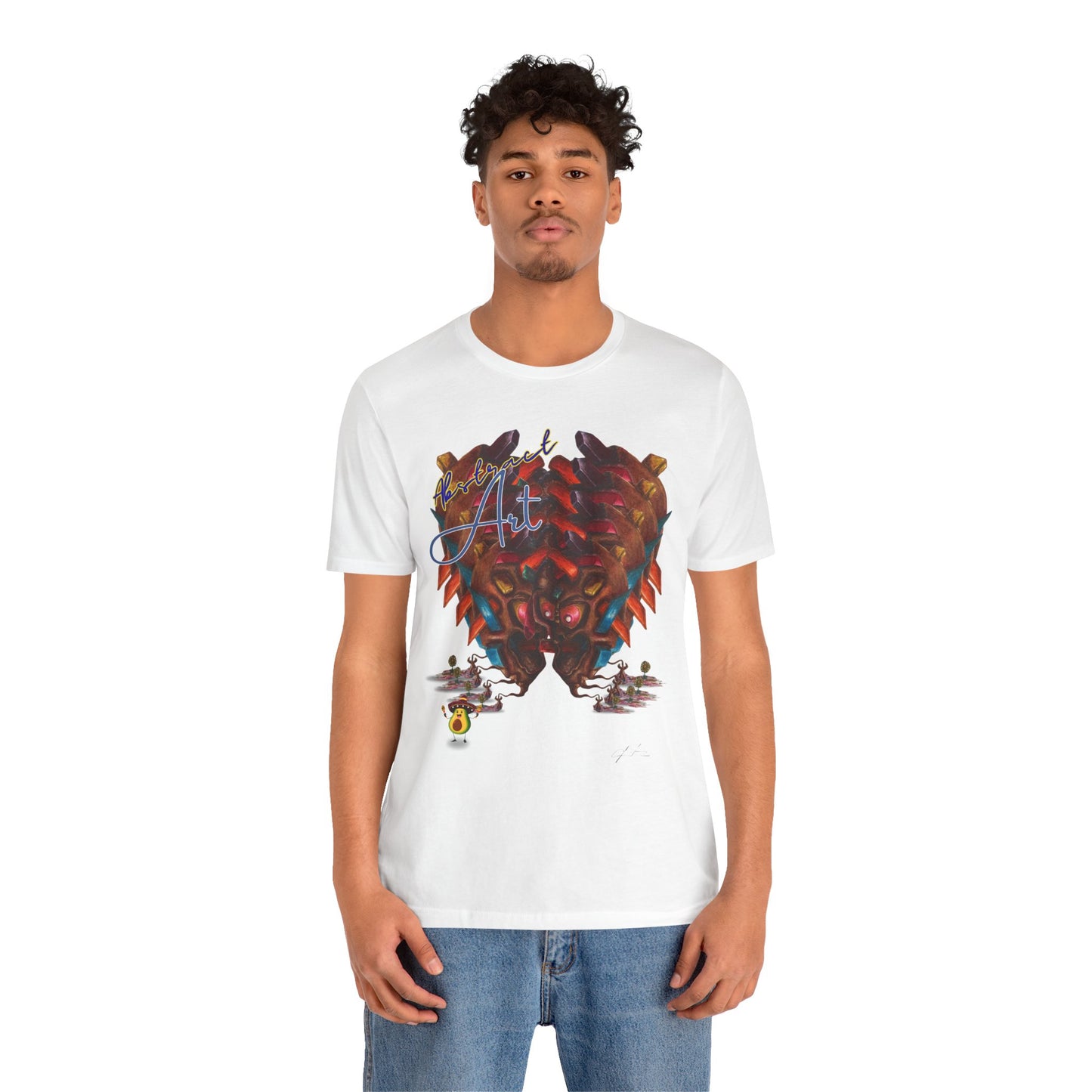 Angry boy abstract/ By A Valadez/ Unisex Jersey Short Sleeve Tee