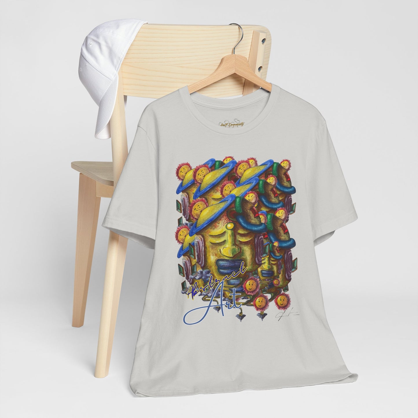 Abstract Art  face / By A Valadez / Unisex Jersey Short Sleeve Tee