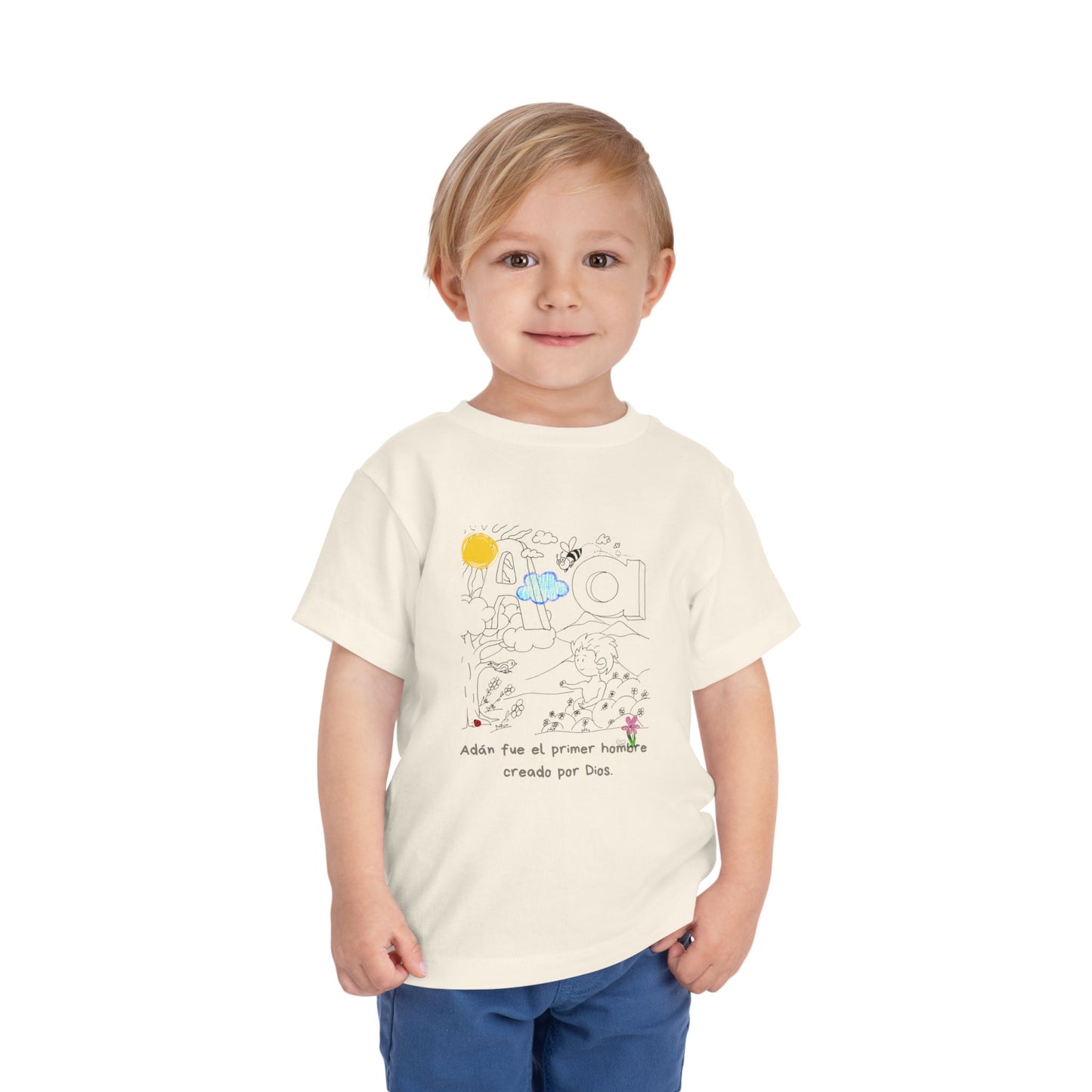 Letter A / The ABCs in the Bible/ by A Valadez/ Toddler Short Sleeve Tee