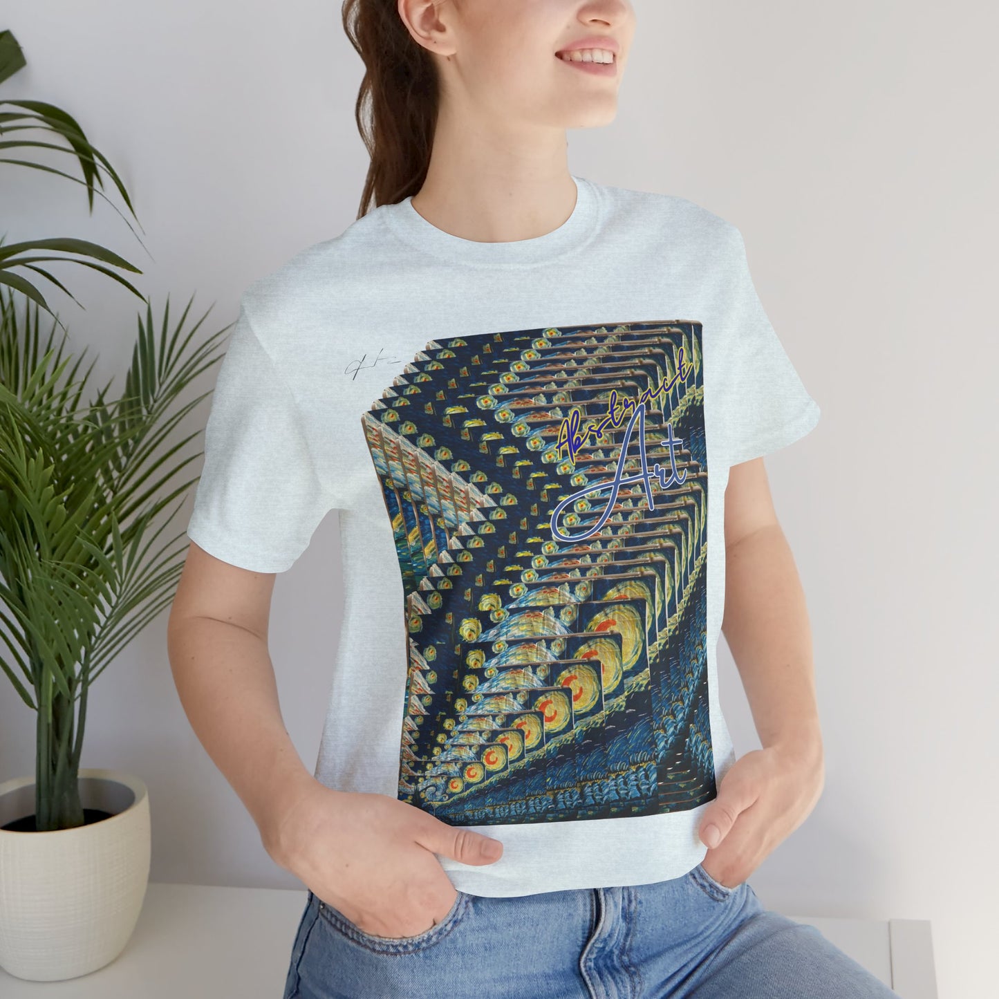 Abstract Starry Night / By A Valadez / Unisex Jersey Short Sleeve Tee