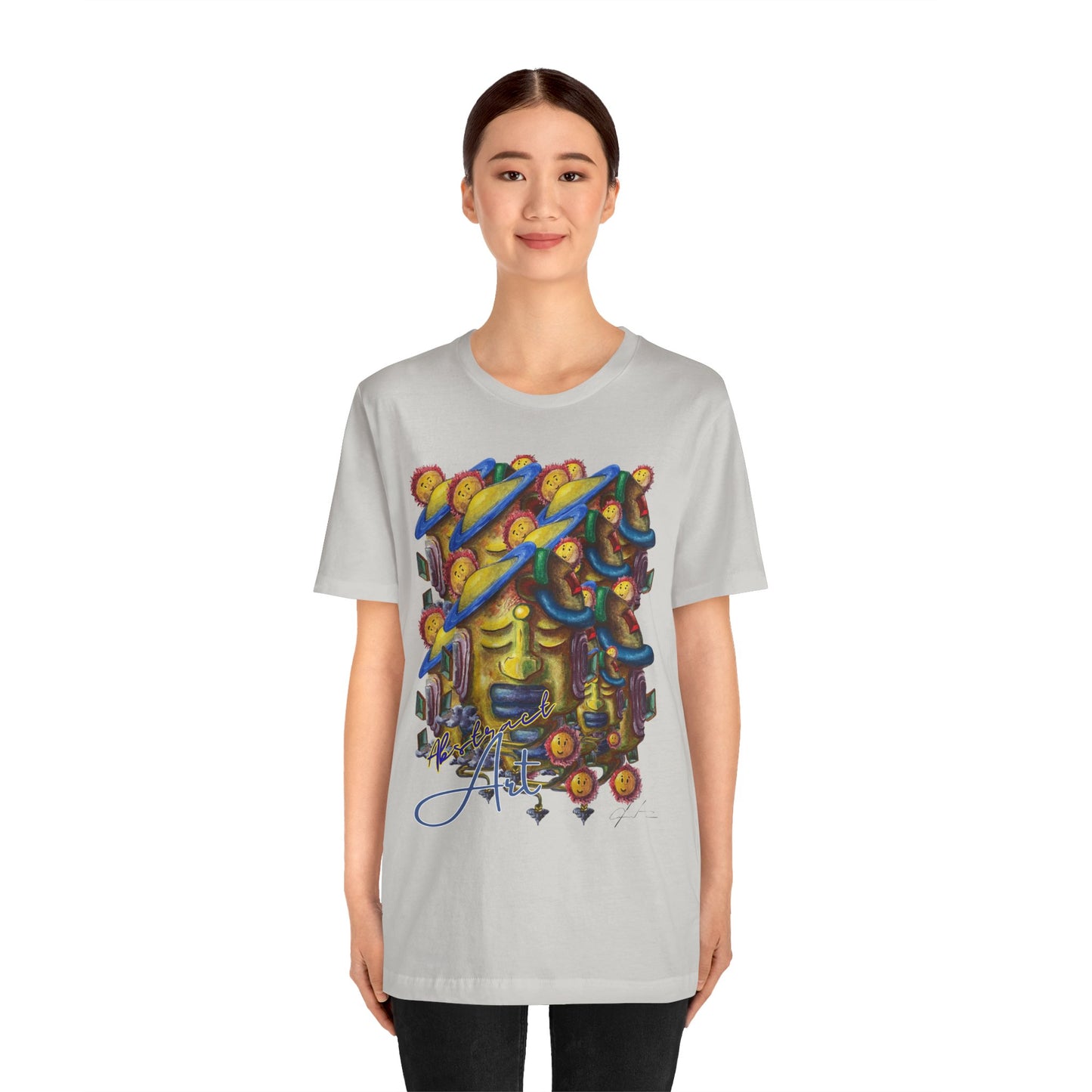 Abstract Art  face / By A Valadez / Unisex Jersey Short Sleeve Tee