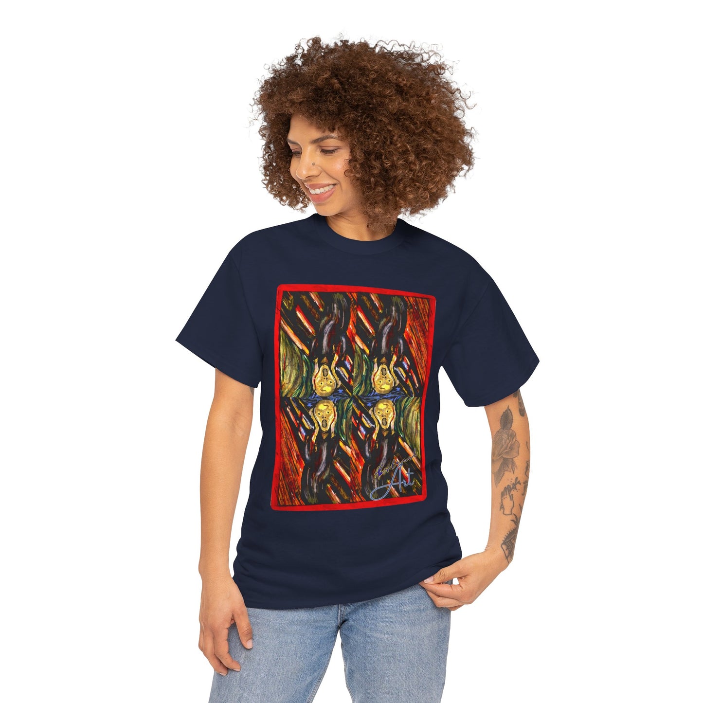 Abstract Screming / By A Valadez / Unisex Heavy Cotton Tee