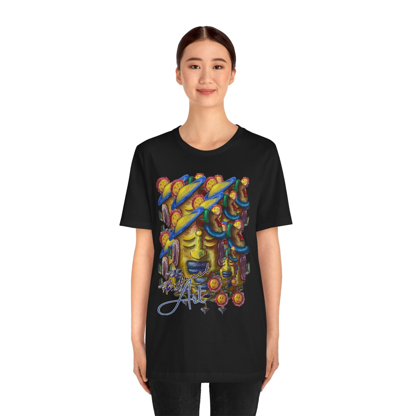 Abstract Art  face / By A Valadez / Unisex Jersey Short Sleeve Tee