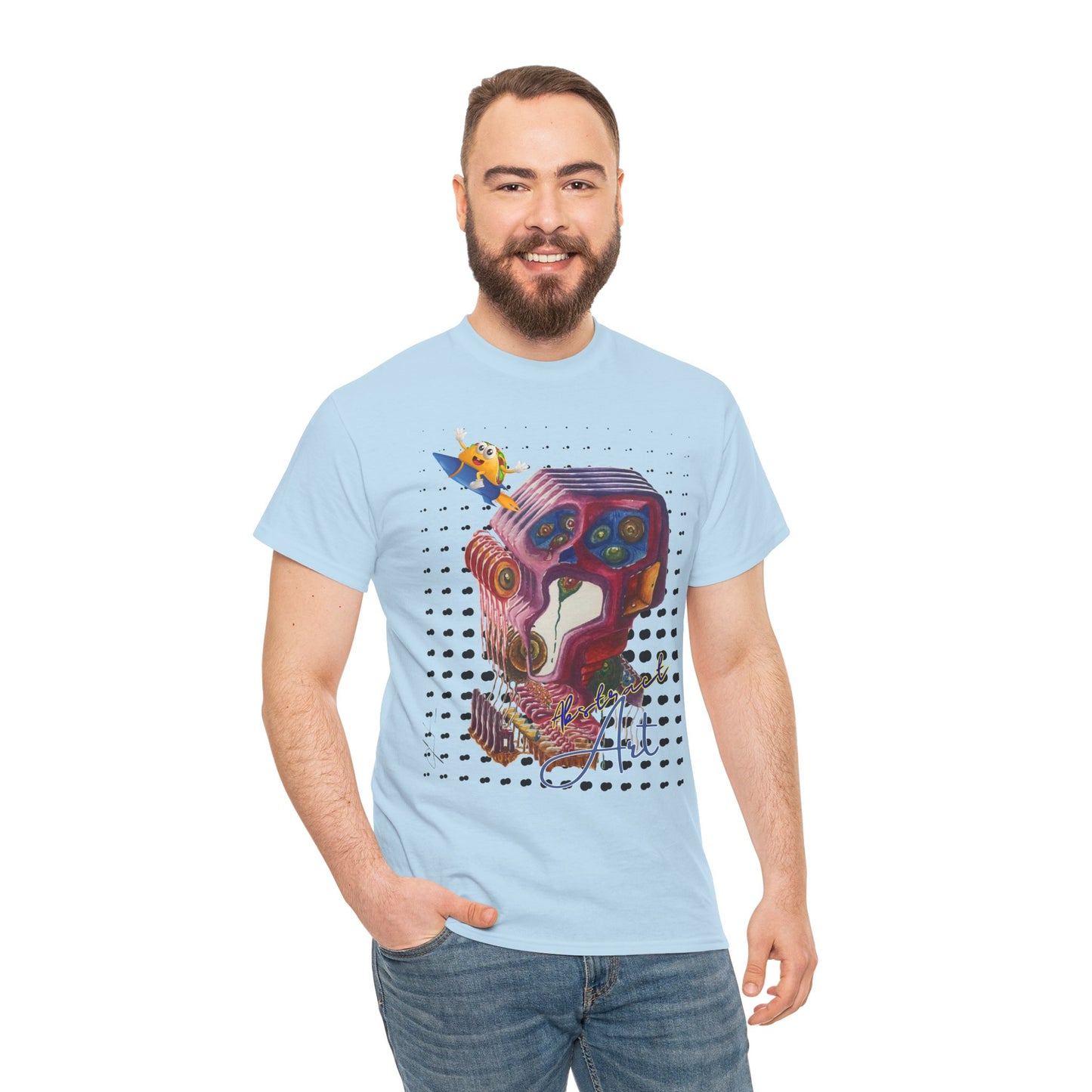 Surprised abstract/ By A Valadez/ Unisex Heavy Cotton Tee
