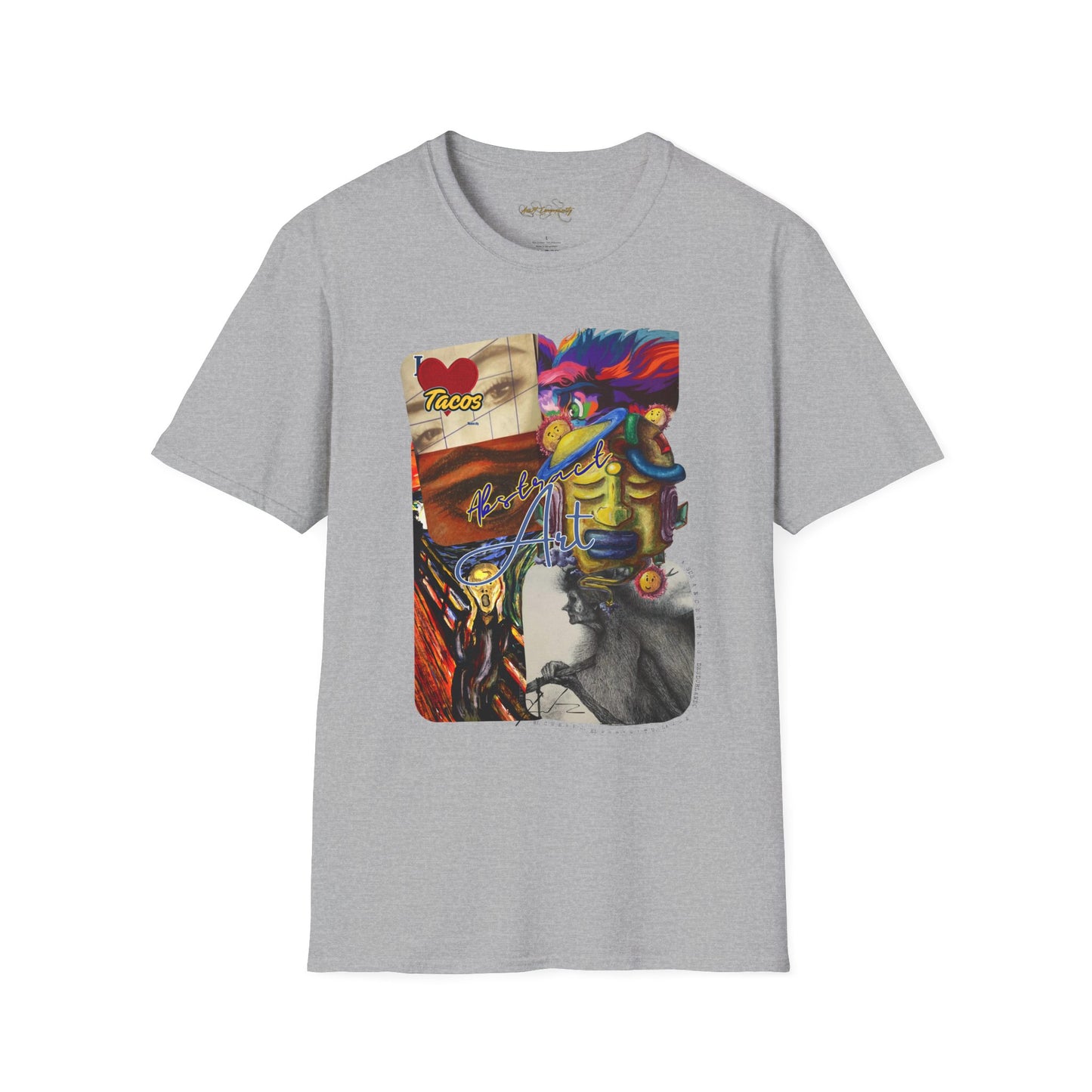 Abstract collage/ By A Valadez/ Unisex Softstyle T-Shirt