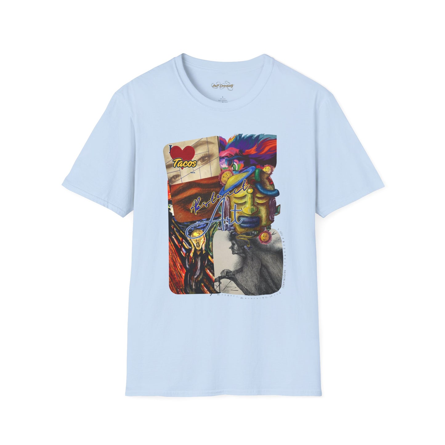 Abstract collage/ By A Valadez/ Unisex Softstyle T-Shirt