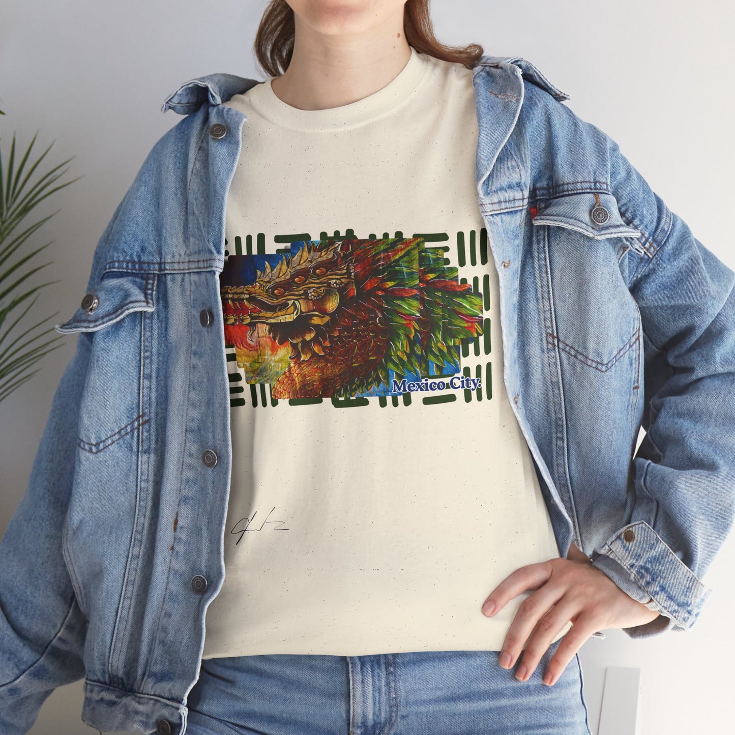 Quetzalcoatl by A Valadez / Unisex Heavy Cotton Tee
