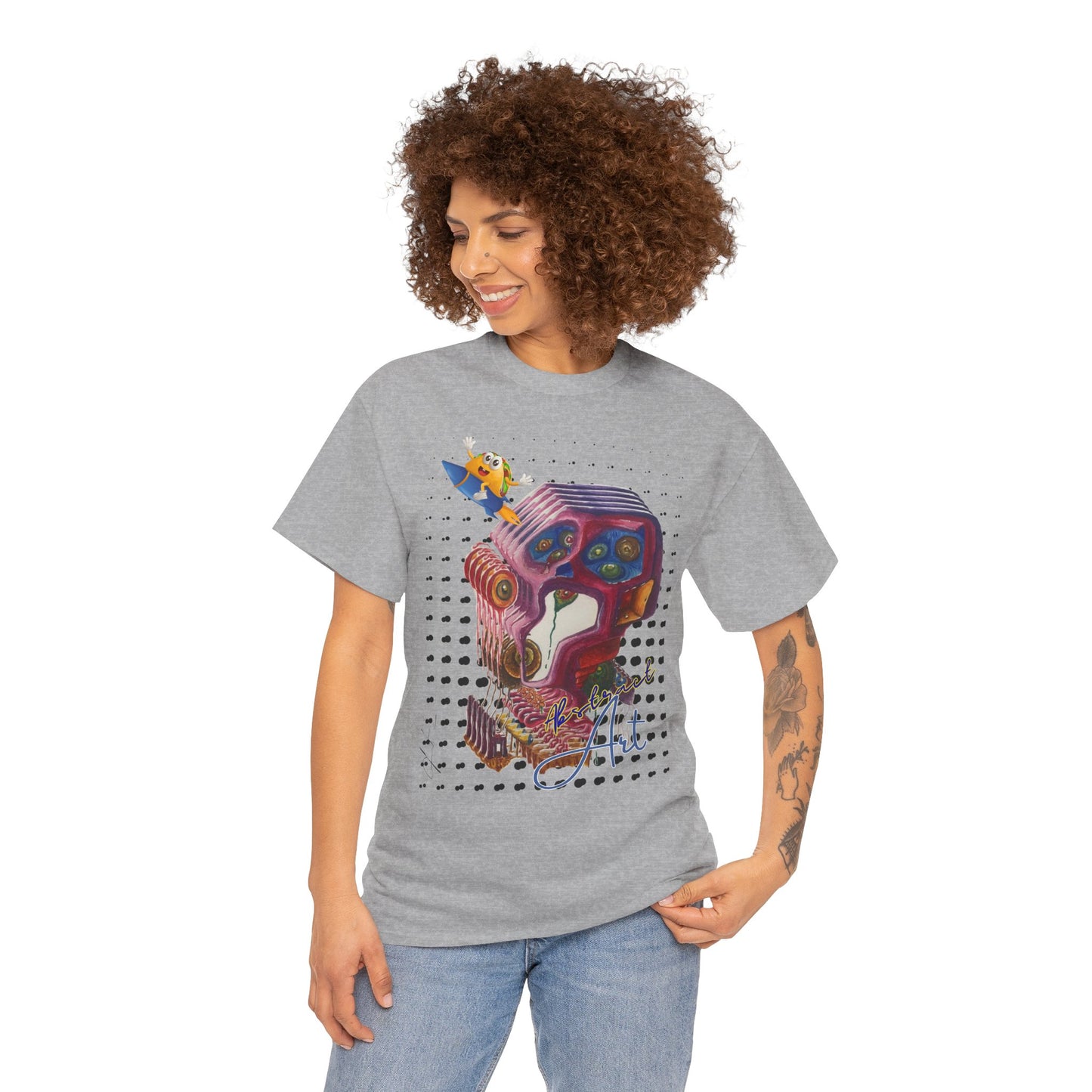 Surprised abstract/ By A Valadez/ Unisex Heavy Cotton Tee