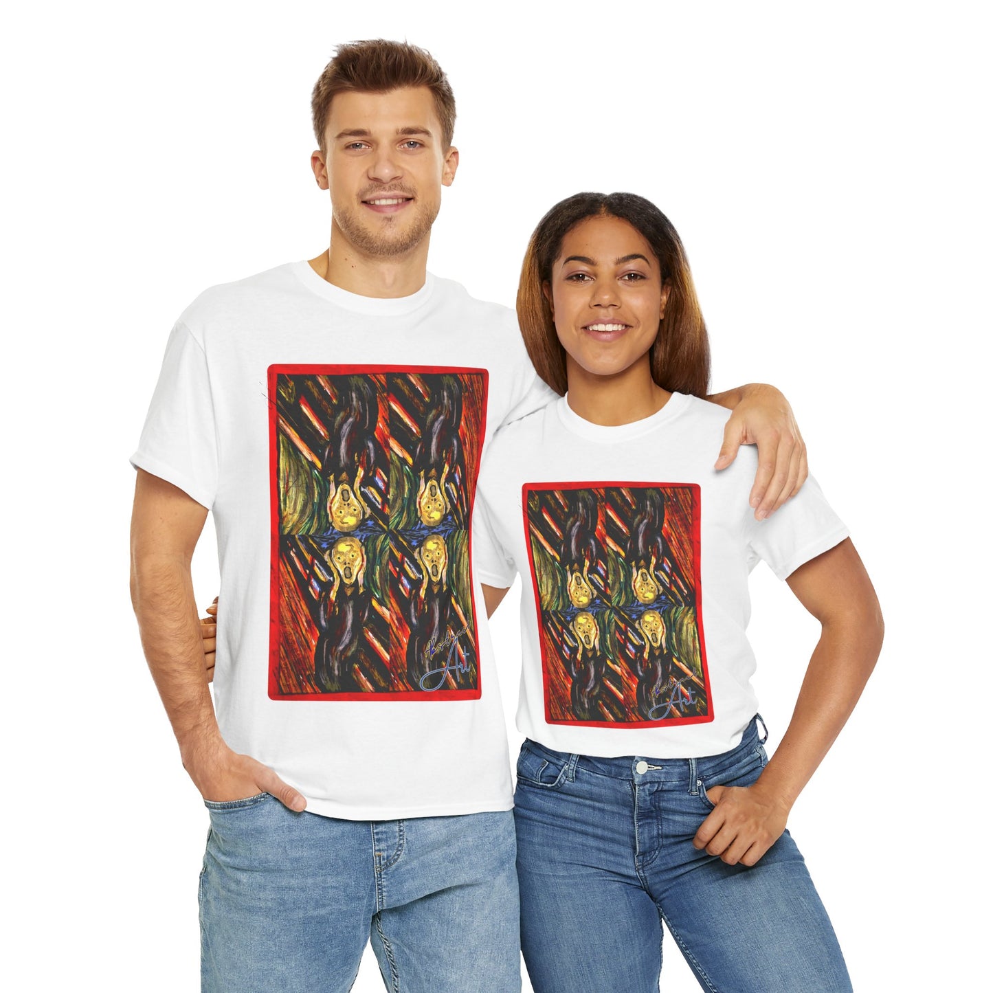 Abstract Screming / By A Valadez / Unisex Heavy Cotton Tee