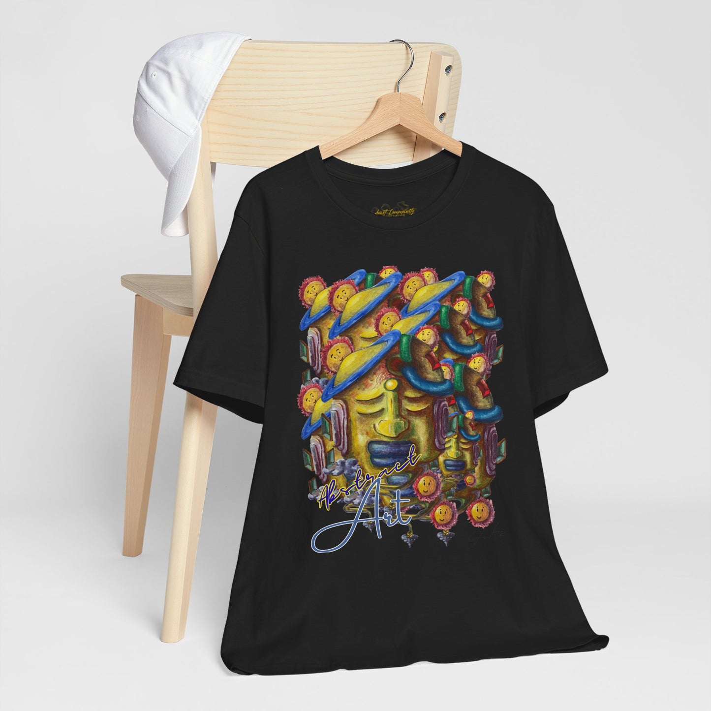 Abstract Art  face / By A Valadez / Unisex Jersey Short Sleeve Tee