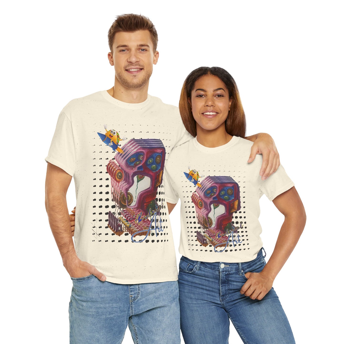 Surprised abstract/ By A Valadez/ Unisex Heavy Cotton Tee