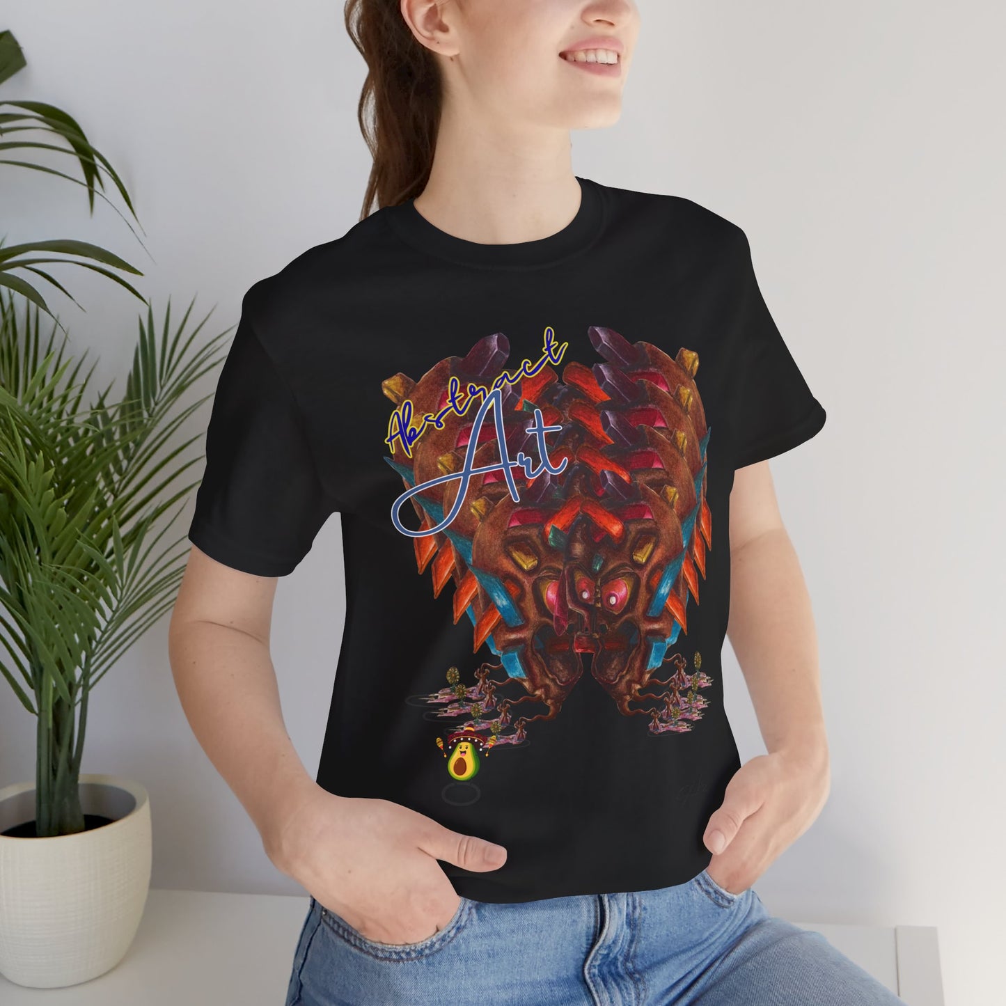 Angry boy abstract/ By A Valadez/ Unisex Jersey Short Sleeve Tee