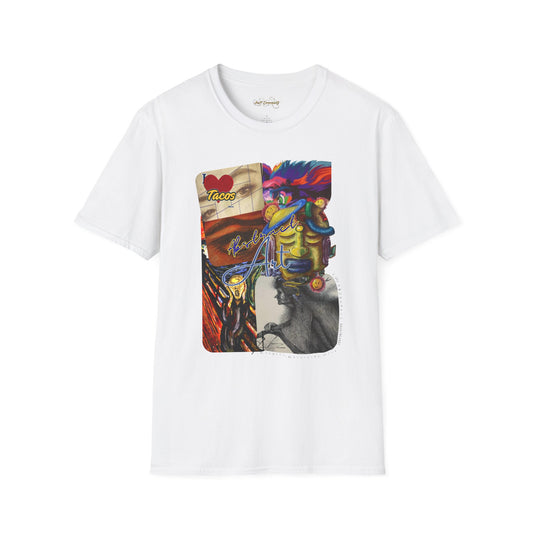 Abstract collage/ By A Valadez/ Unisex Softstyle T-Shirt