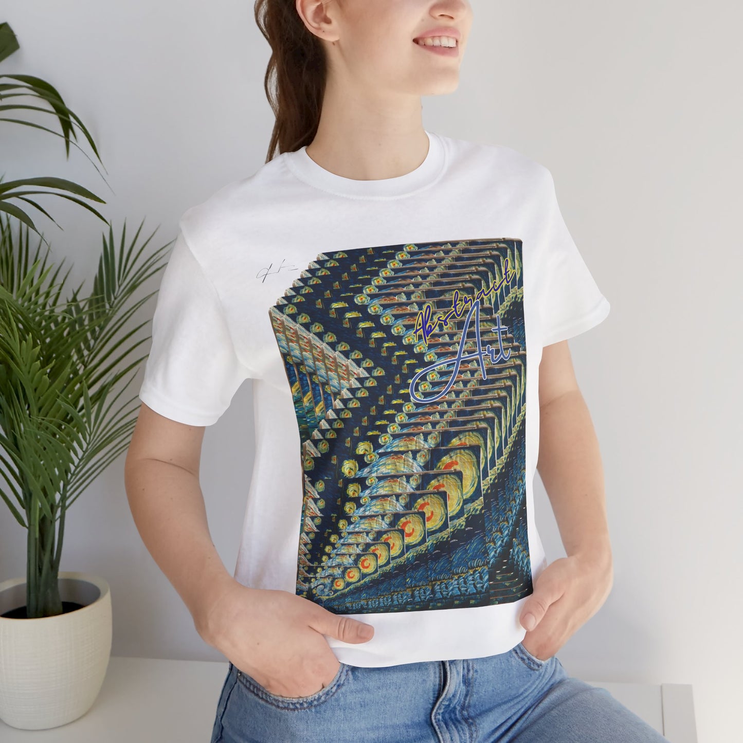 Abstract Starry Night / By A Valadez / Unisex Jersey Short Sleeve Tee