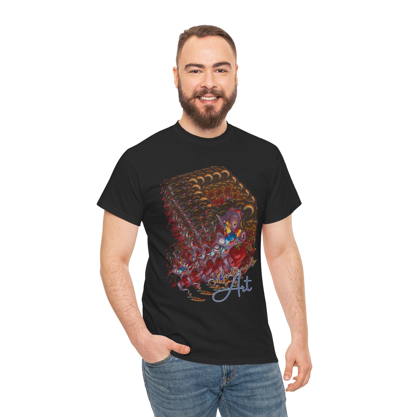Queen of hearts/ By A Valadez/ Unisex Heavy Cotton Tee