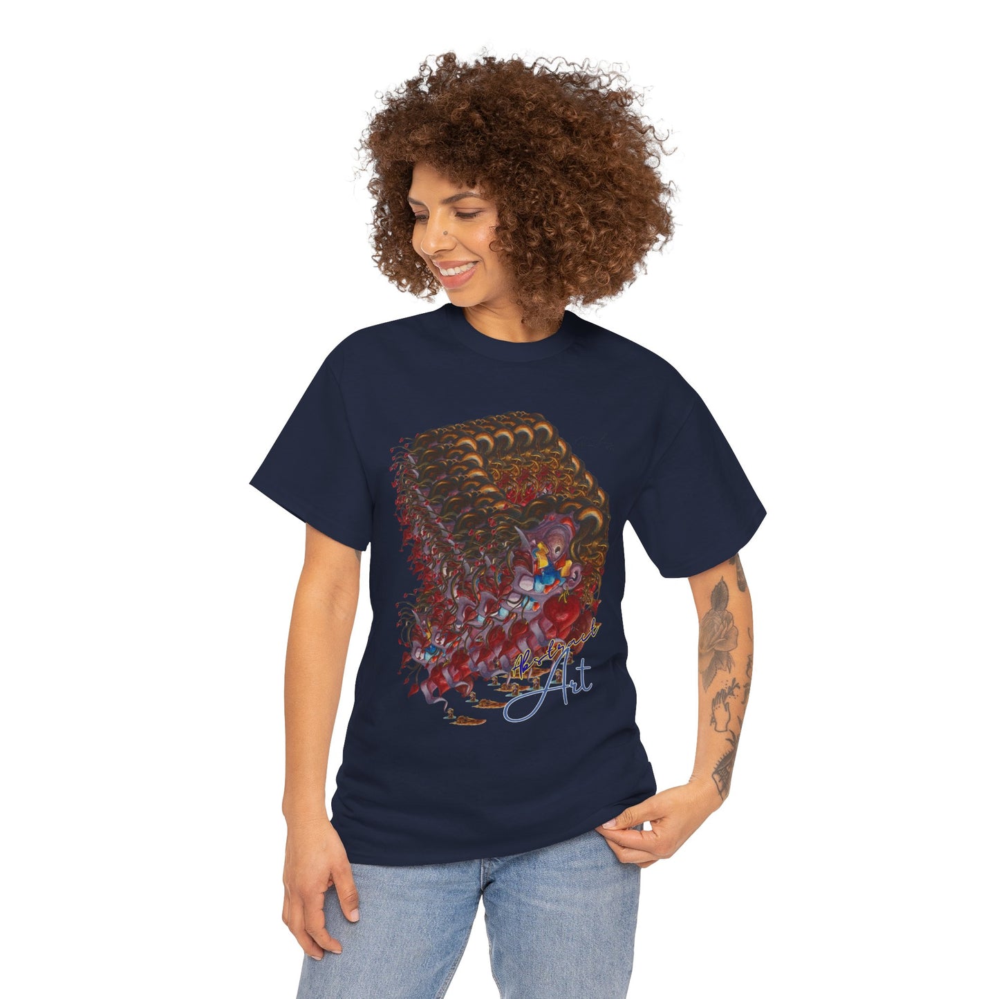 Queen of hearts/ By A Valadez/ Unisex Heavy Cotton Tee