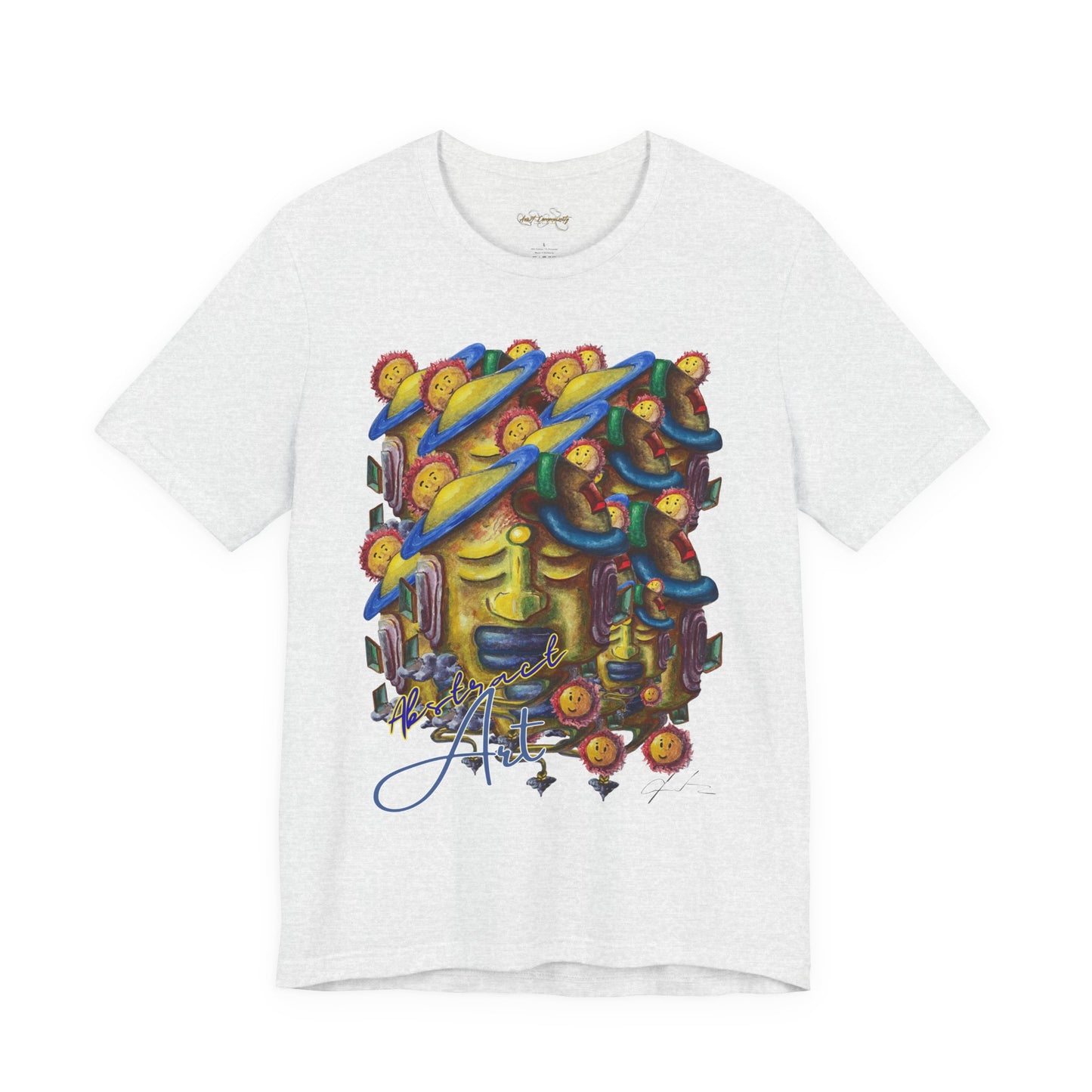 Abstract Art  face / By A Valadez / Unisex Jersey Short Sleeve Tee