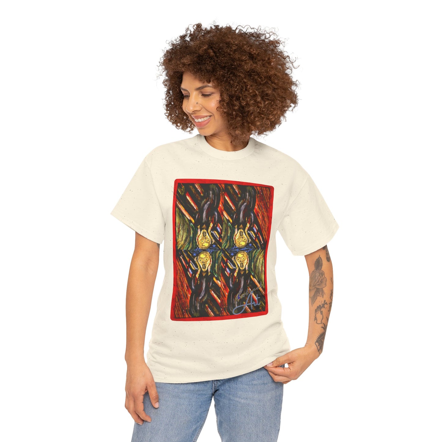 Abstract Screming / By A Valadez / Unisex Heavy Cotton Tee