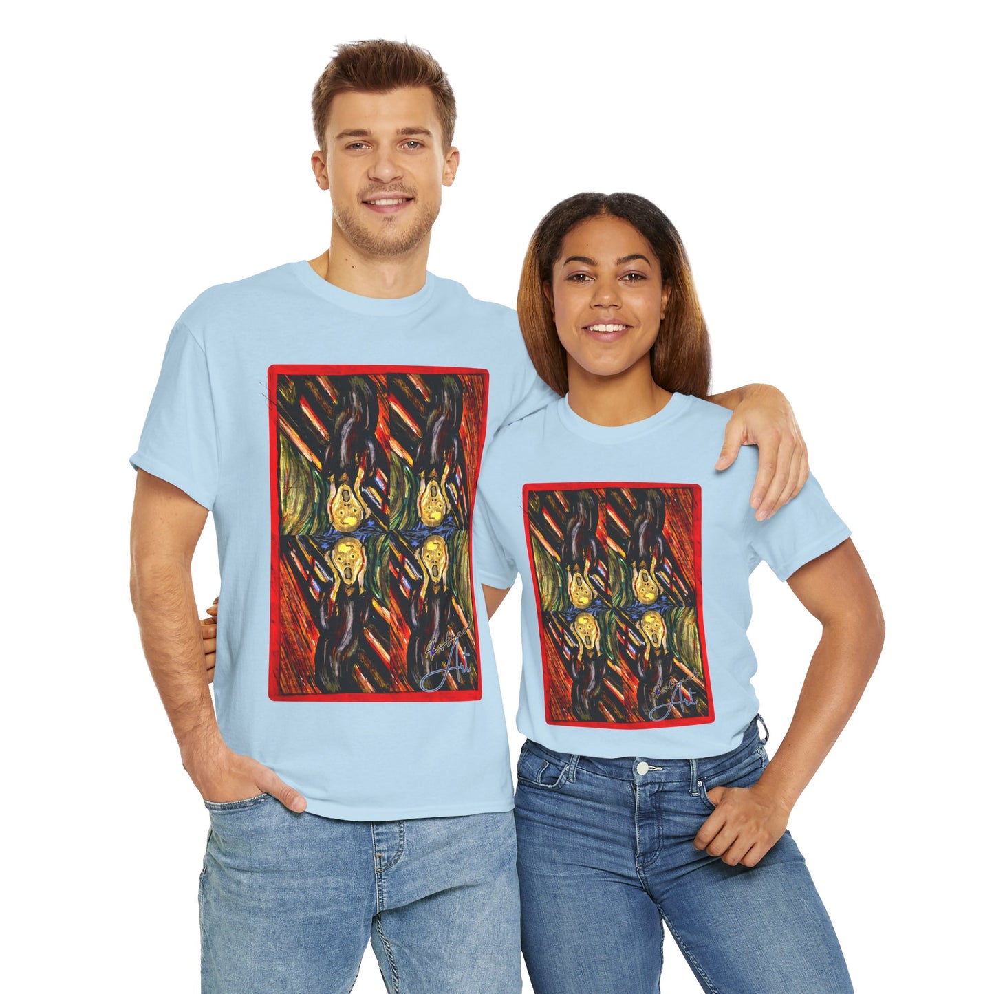 Abstract Screming / By A Valadez / Unisex Heavy Cotton Tee