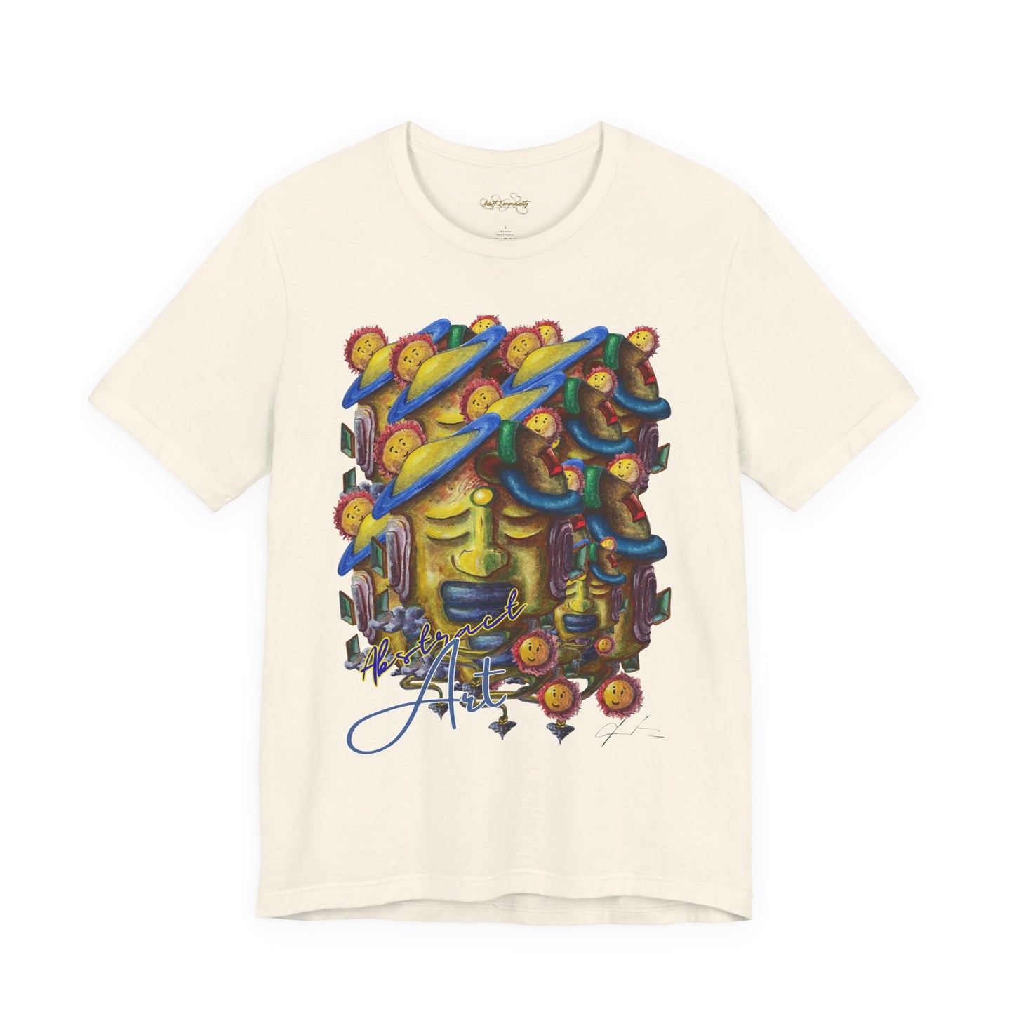Abstract Art  face / By A Valadez / Unisex Jersey Short Sleeve Tee