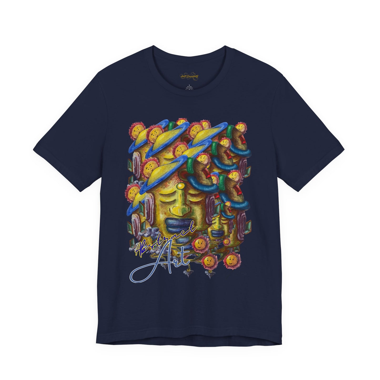 Abstract Art  face / By A Valadez / Unisex Jersey Short Sleeve Tee