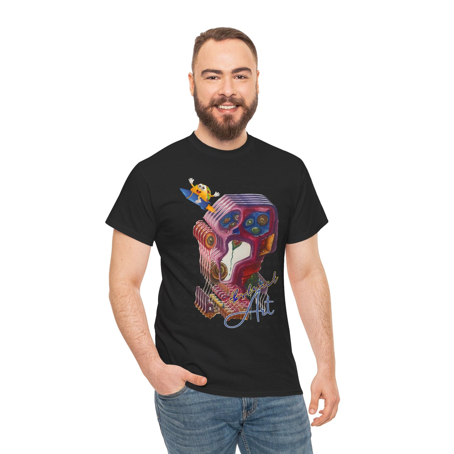 Surprised abstract/ By A Valadez/ Unisex Heavy Cotton Tee
