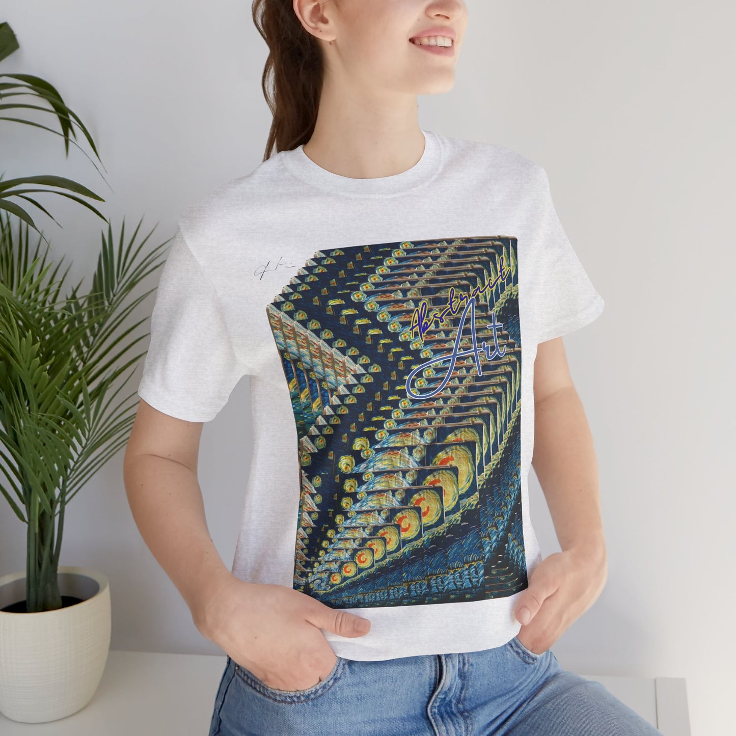 Abstract Starry Night / By A Valadez / Unisex Jersey Short Sleeve Tee