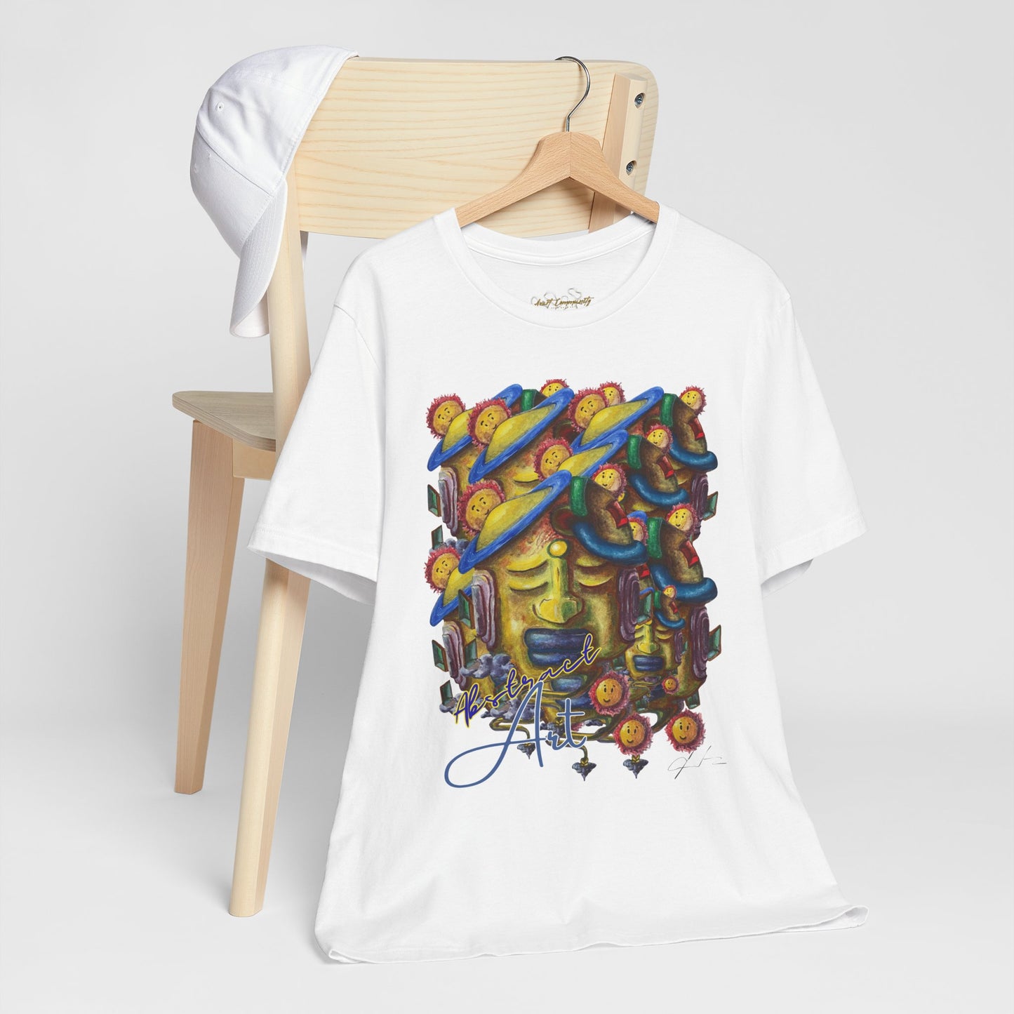 Abstract Art  face / By A Valadez / Unisex Jersey Short Sleeve Tee